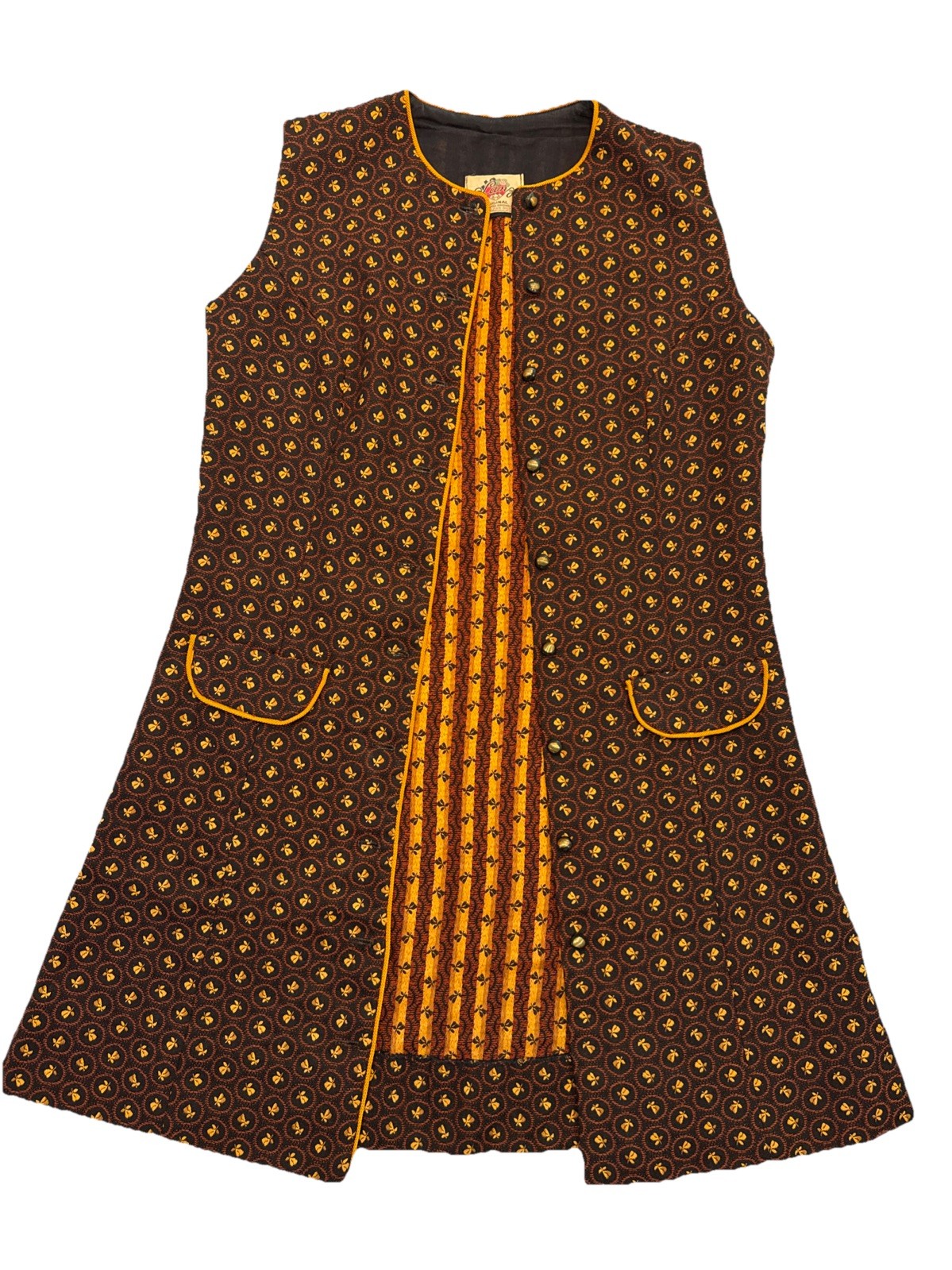 RARE Vintage LANZ Originals Womens Dress 1960s Size XS-S Artsy Retro Old Money