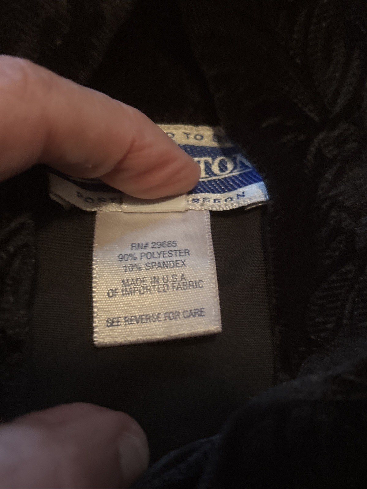 Vintage 1990s Pendleton black velvet pullover mock turtleneck large