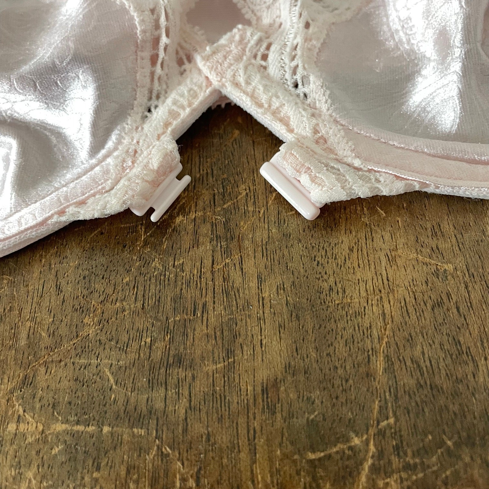 Vintage Front Closure Bra 36C, 1980s Lilyette Pink Stretch Satin Racerback NWT