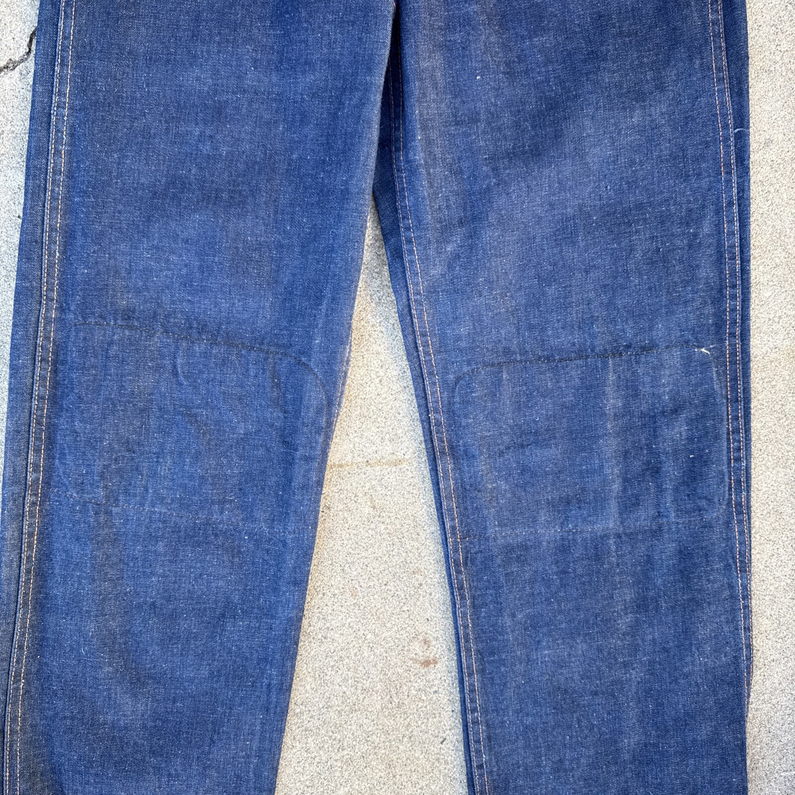 Vintage 1940s 1950s Denim Pants High Waist Jeans Dungaree Sportswear Western
