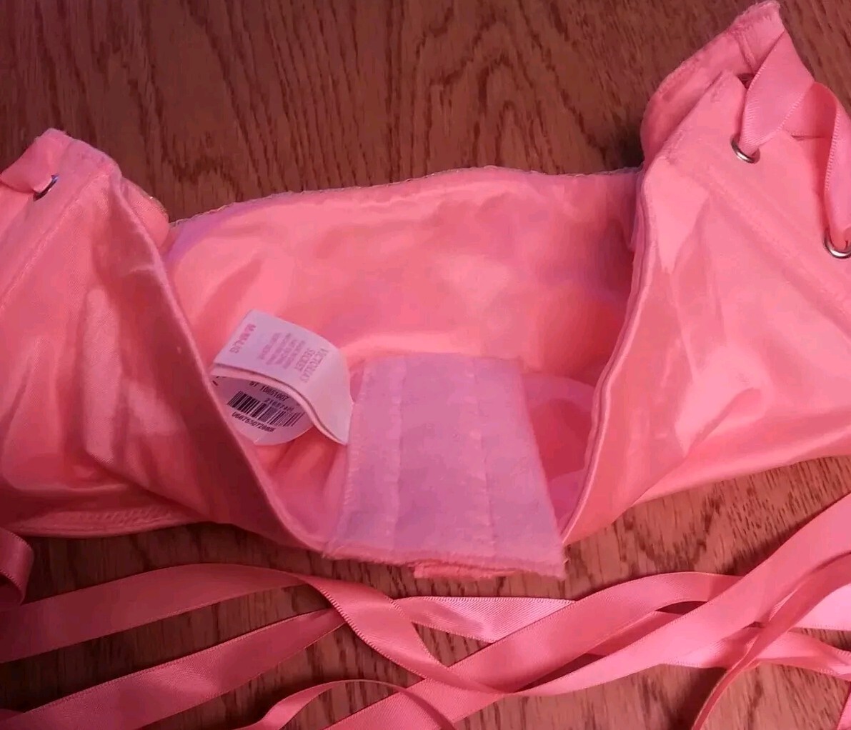VTG VICTORIA’S SECRET Very Sexy CORAL Shimmer Lace Waist Cincher Belt Corset M/L