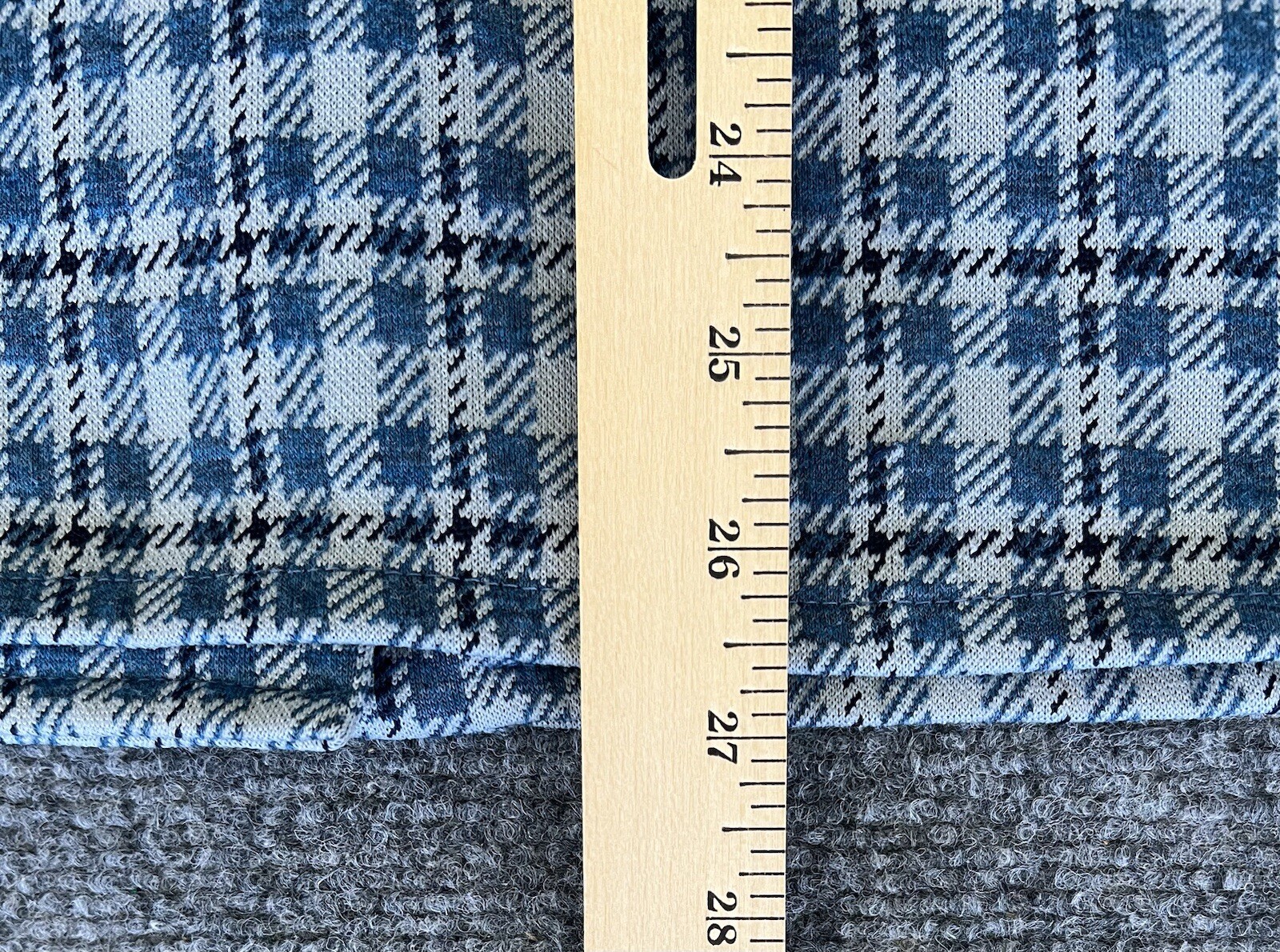 Country Miss Womens Size 16 VTG Flannel Shirt Blue Gray Plaid Cottage Outdoors