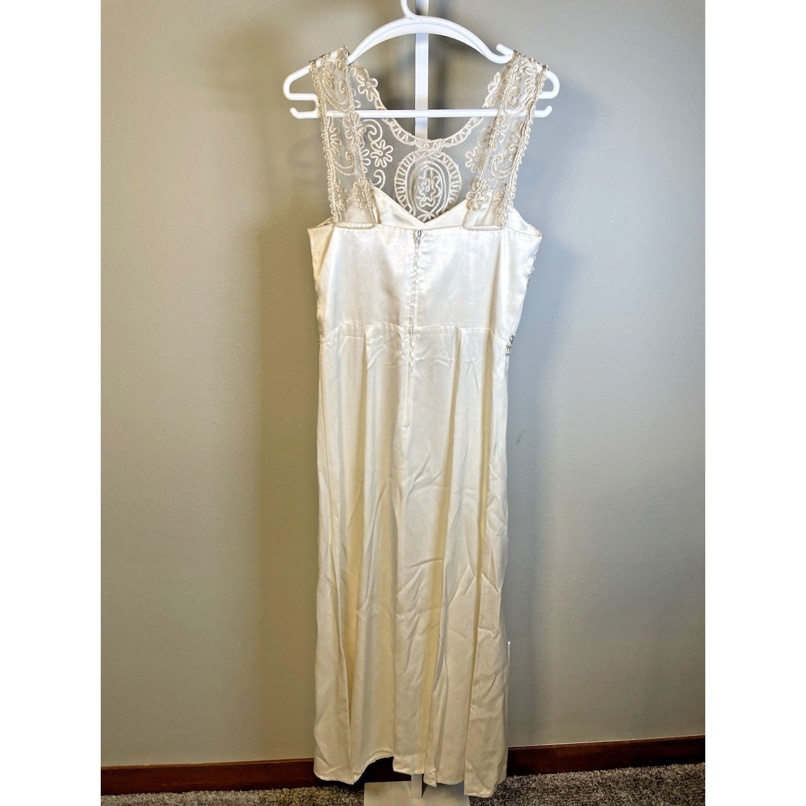 Vintage Dress Evening Formal Bridal Gown Blondie And Me Beaded Embroidered Prom