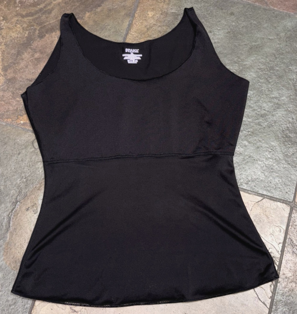 Spanx XL Black Original Shaping Tank Cami Longer Length #324