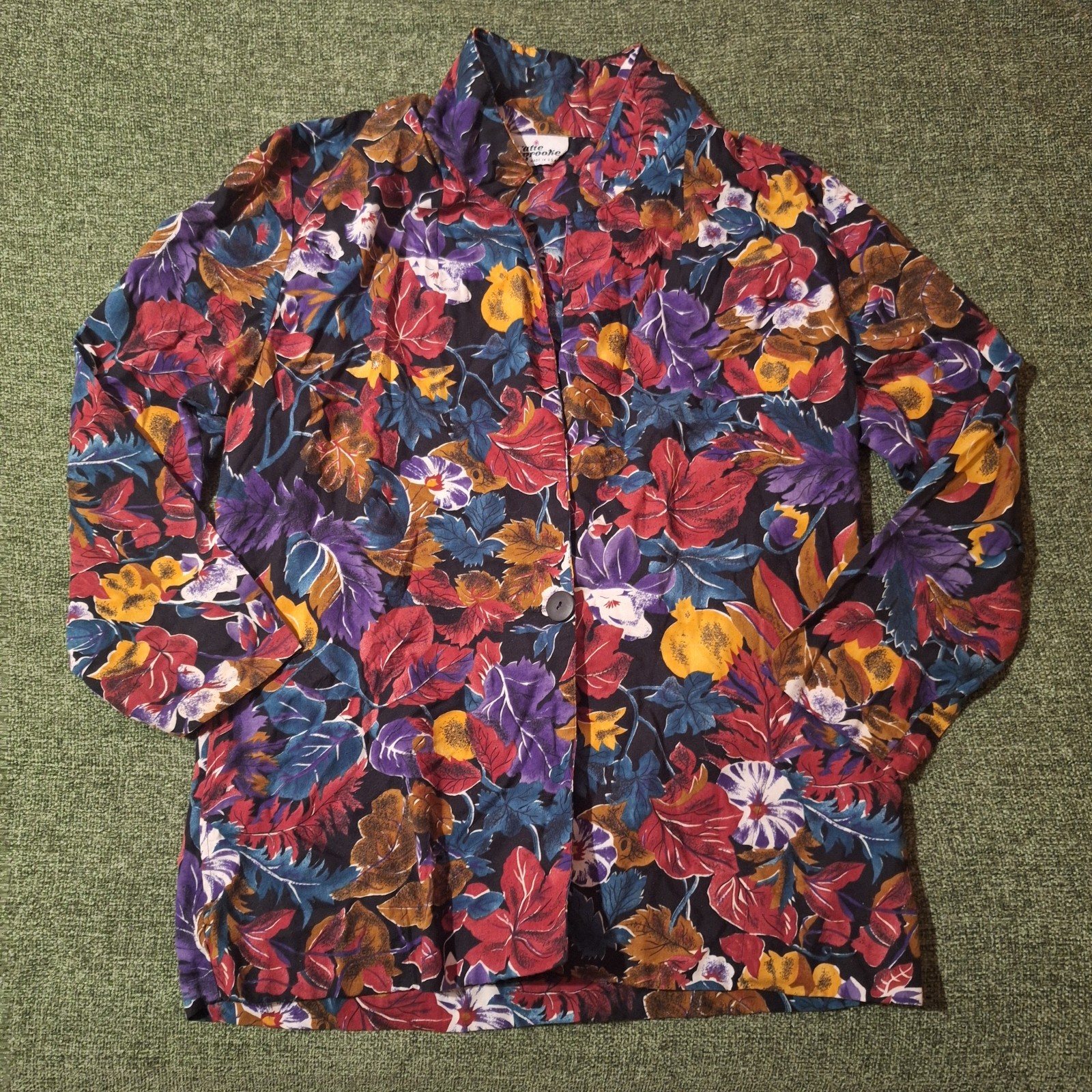 Vintage 70s Katie Brooke Multicolor Patterned Thin Blazer Women’s, Size 8