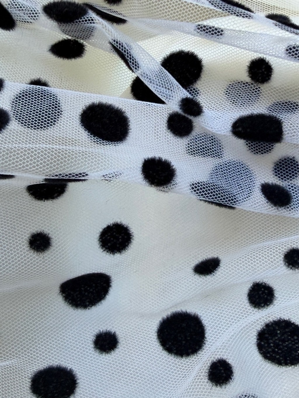 Vintage Nancy Bracoloni Polka Dot tulle strapless Bubble Skirt Dress