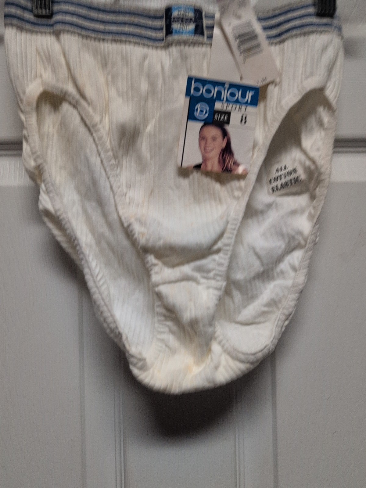Vintage NWT 90s Bonjour Sport Bra,/ Hi Cut Panties All Cotton/Elastic