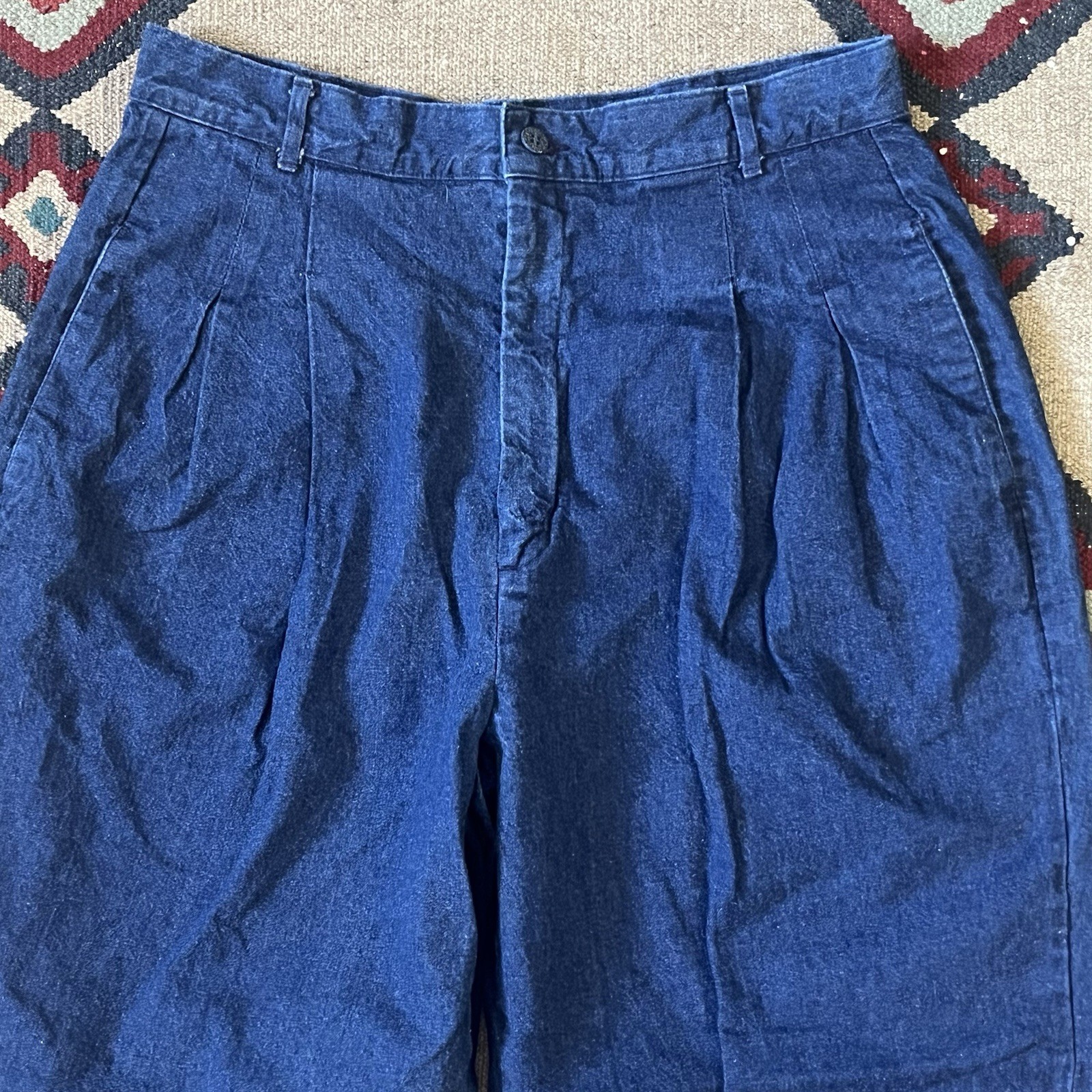 Vintage Levi’s 12 Group Pleated Denim Chinos Womens Size 31×29 Loose Fit Jeans