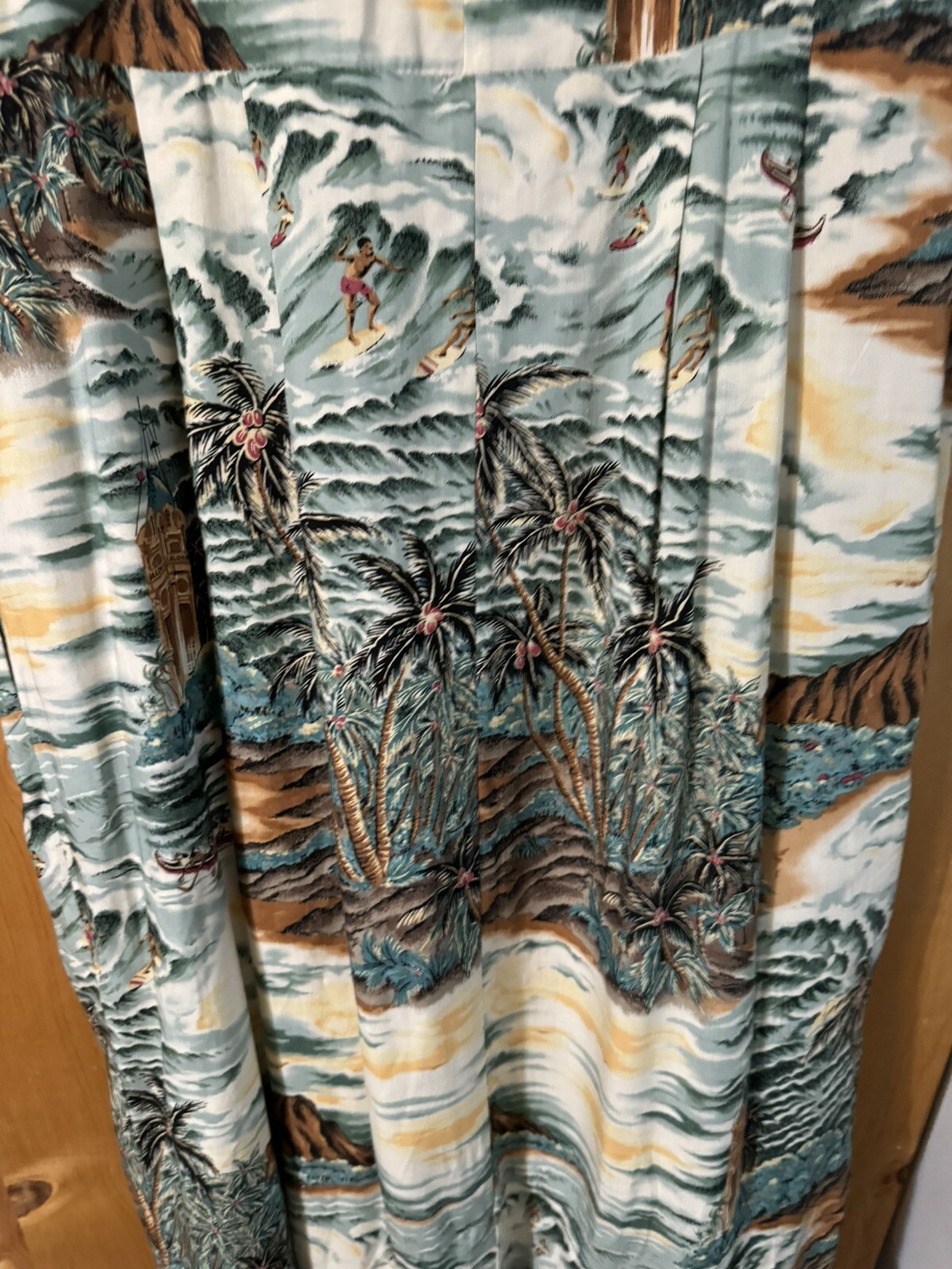 Womens Pineapple Juice Hawaiian MuumuuMidi (2 Flaws) SMALL BUST 18 Across