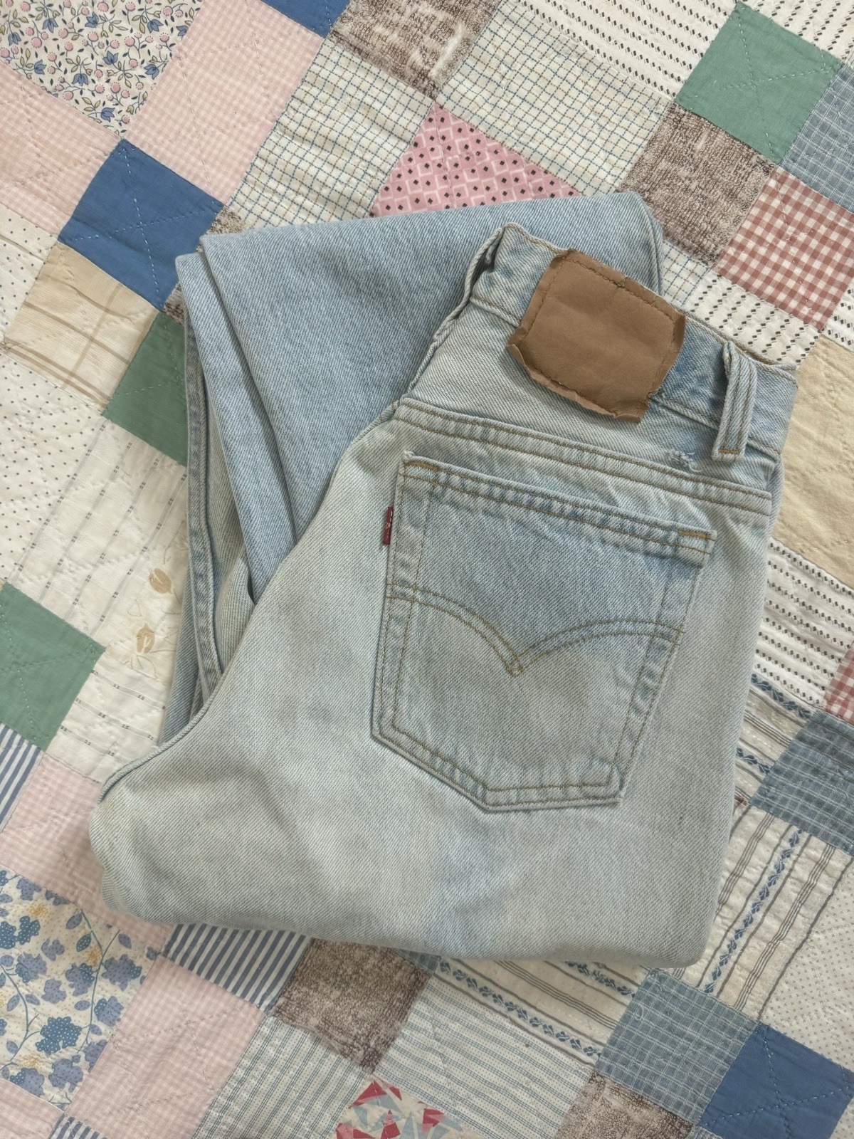 Vintage 1990s Levi’s 701 Student Light Wash Perfectly Faded Distressed 26 x 29