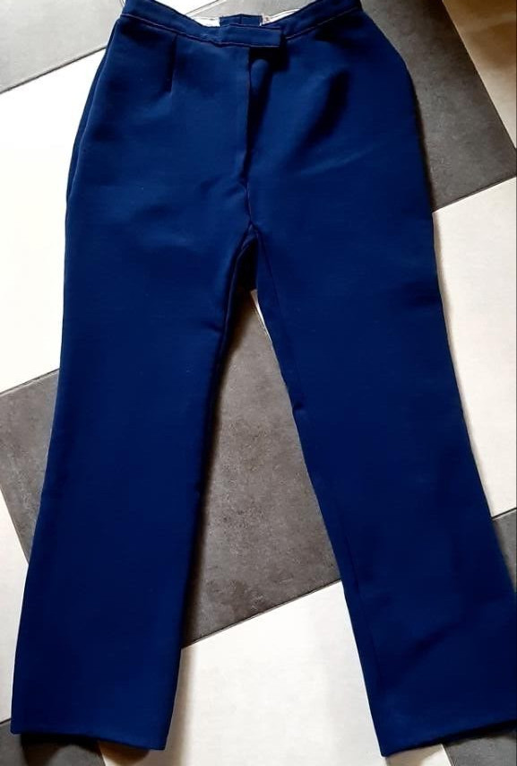 Vintage 60-70s LYCRA With HELANCA and Wool Retro Blue Women Ski Pants Siz 40 NEW