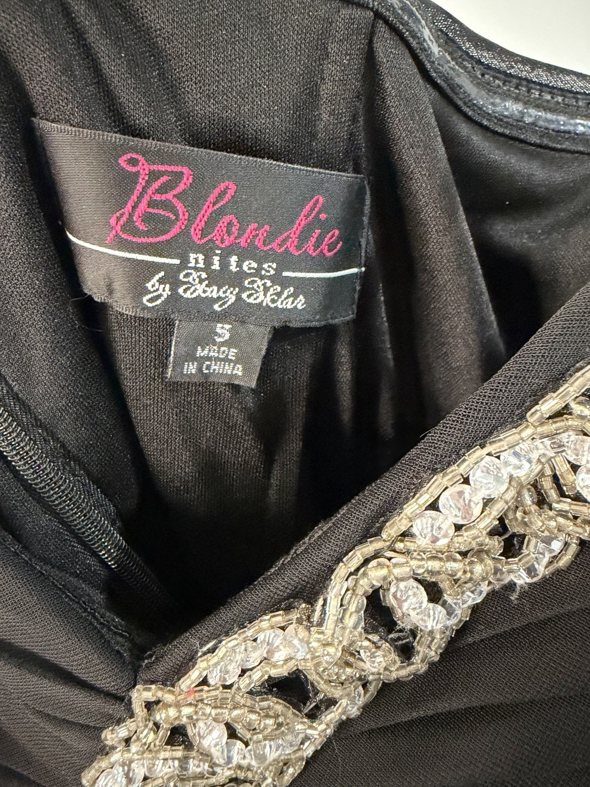 Vintage Y2K Blonde Nites Chiffon Cocktail Dress Size 5 ✨