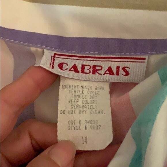 Totally 80s Vtg Cabrais striped top