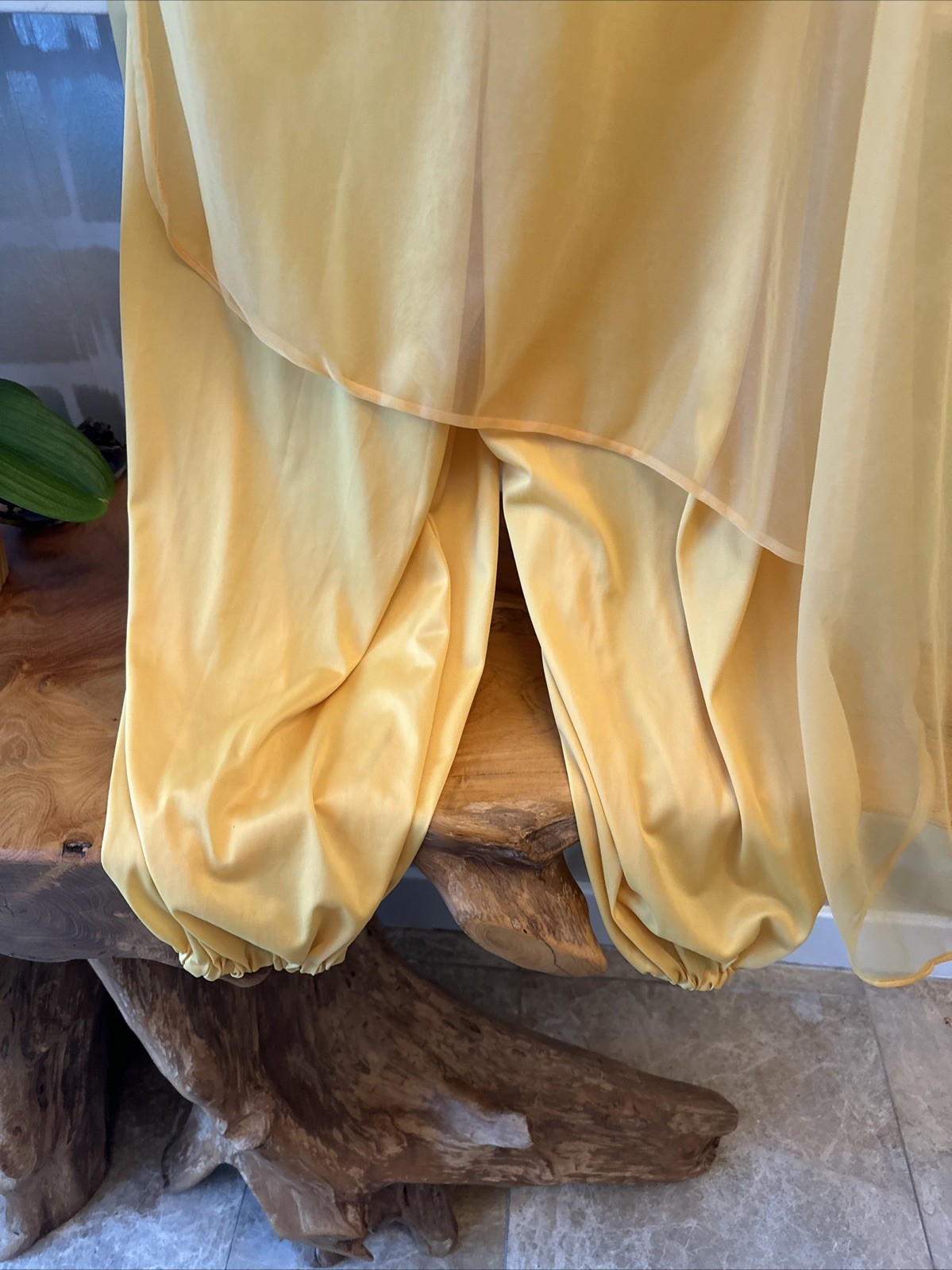 Glydons Hollywood 50s Apricot One Piece Harem Pants & Overlay Lounging Outfit M