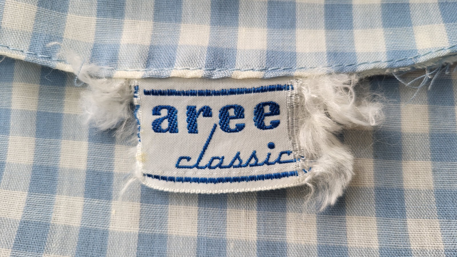 Vintage 1950/60s AREE CLASSICS Blue Gingham Check Maxi Dress – Size S/M