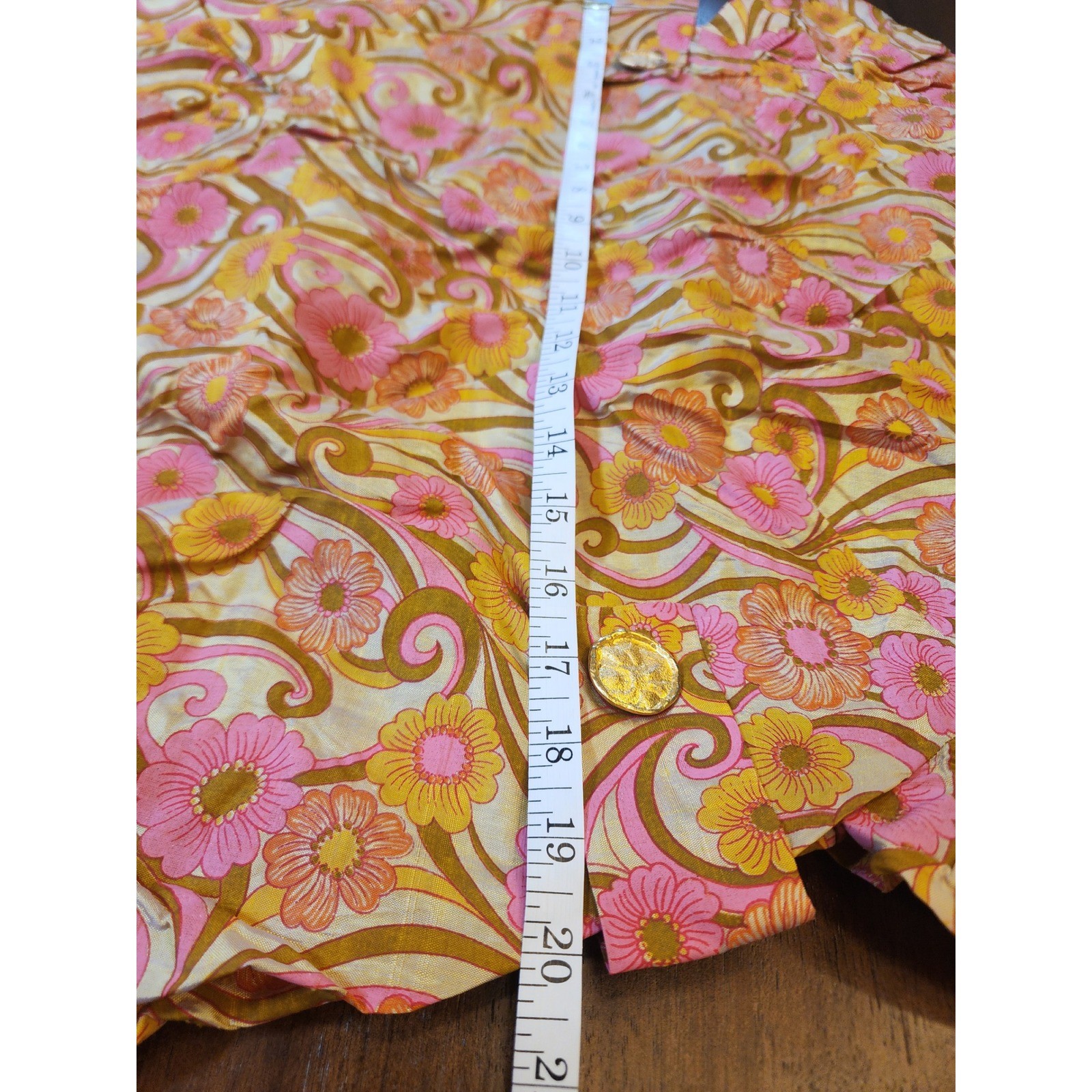 ✨️Vintage 60s Mod Floral Shift Dress Pink Orange Psychedelic Boho Retro Indie🌸