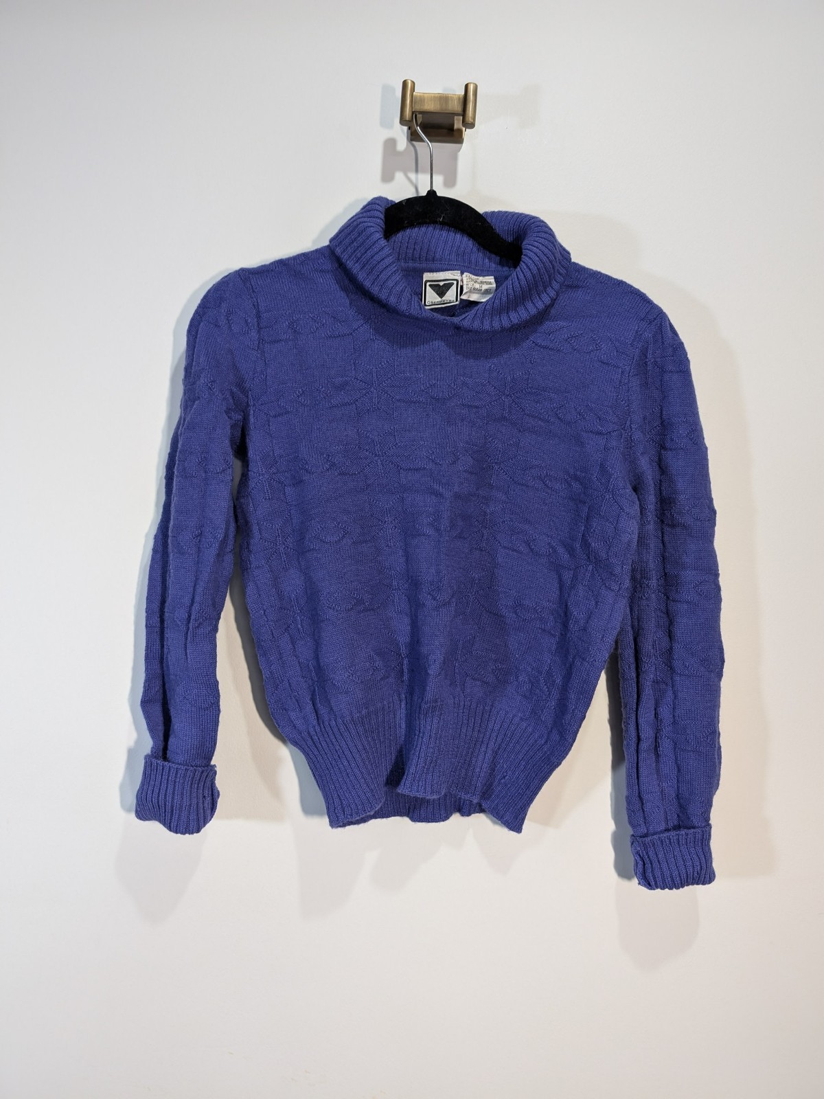 Vintage Obermeyer Sweater Womens Medium Wool Katia Snowflake Pattern Purple