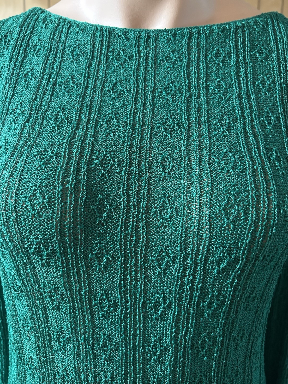 Saks Fifth Ave Vintage Green Knit Dress