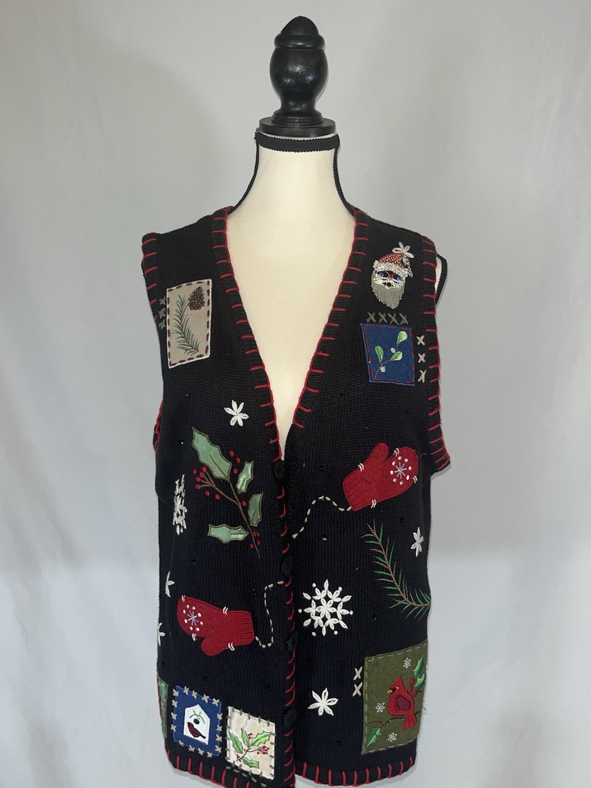Basic Editions Vintage Ugly Christmas Vest