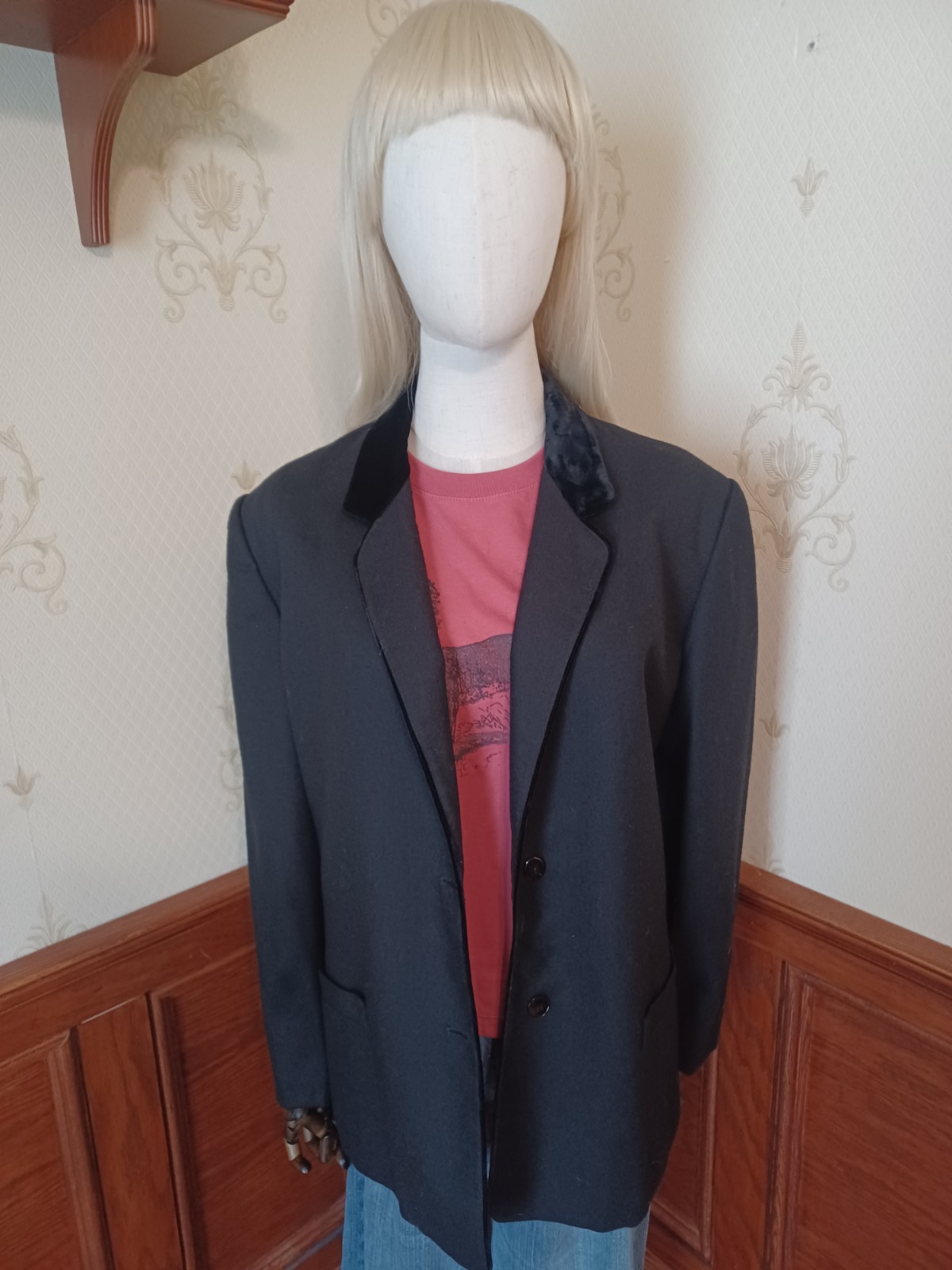 Vintage 1960s/70s Wilroy Traveller Velvet Trim Women’s Union-Made Tuxedo Coat