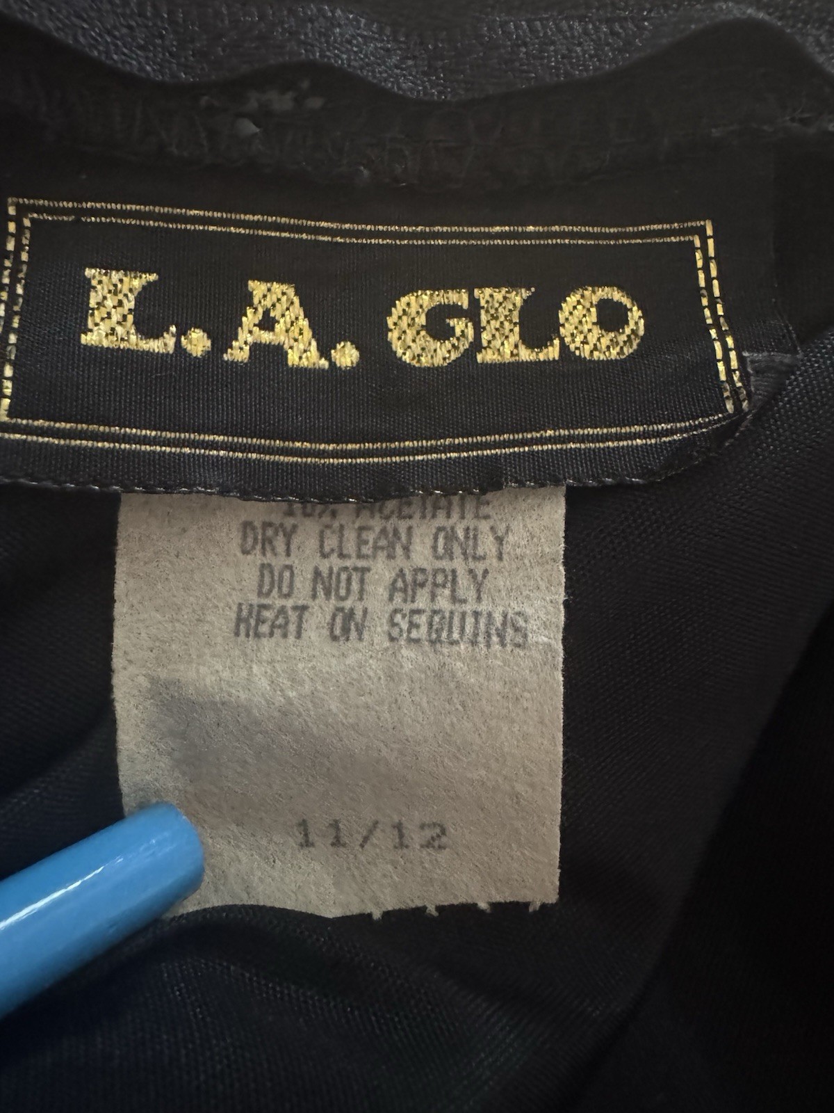 Women’s L.A. Glo Vintage Black Sequined Hi-low Strapless Cocktail Dress 11/12
