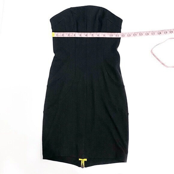 Vintage 90’s Mini Dress Neon Yellow Zippered Back Formal Body Con Size 0