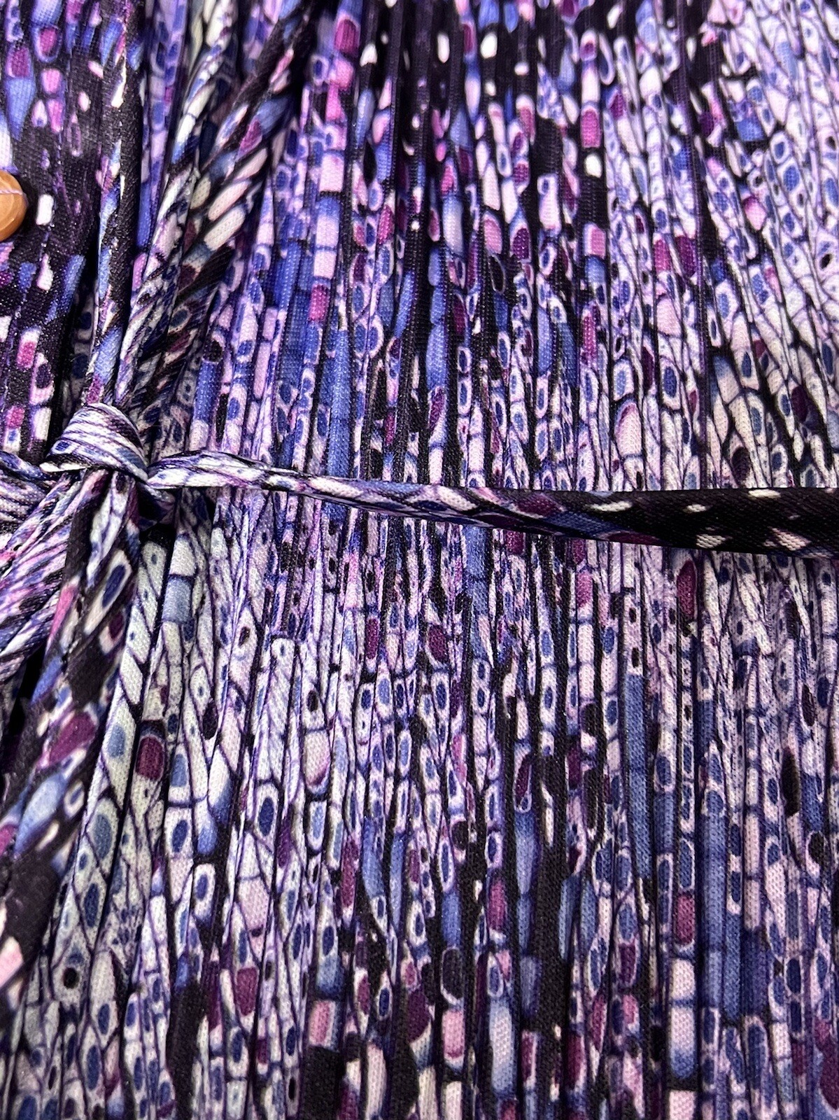 Vintage 70s 80s pleated Belted murray meisner blouse