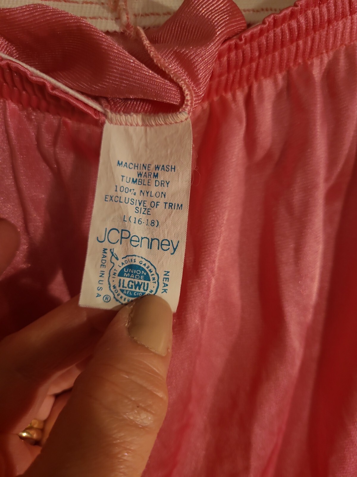Vintage JCPenney Ladies Sleepwear Nylon Pajama Set 2-piece