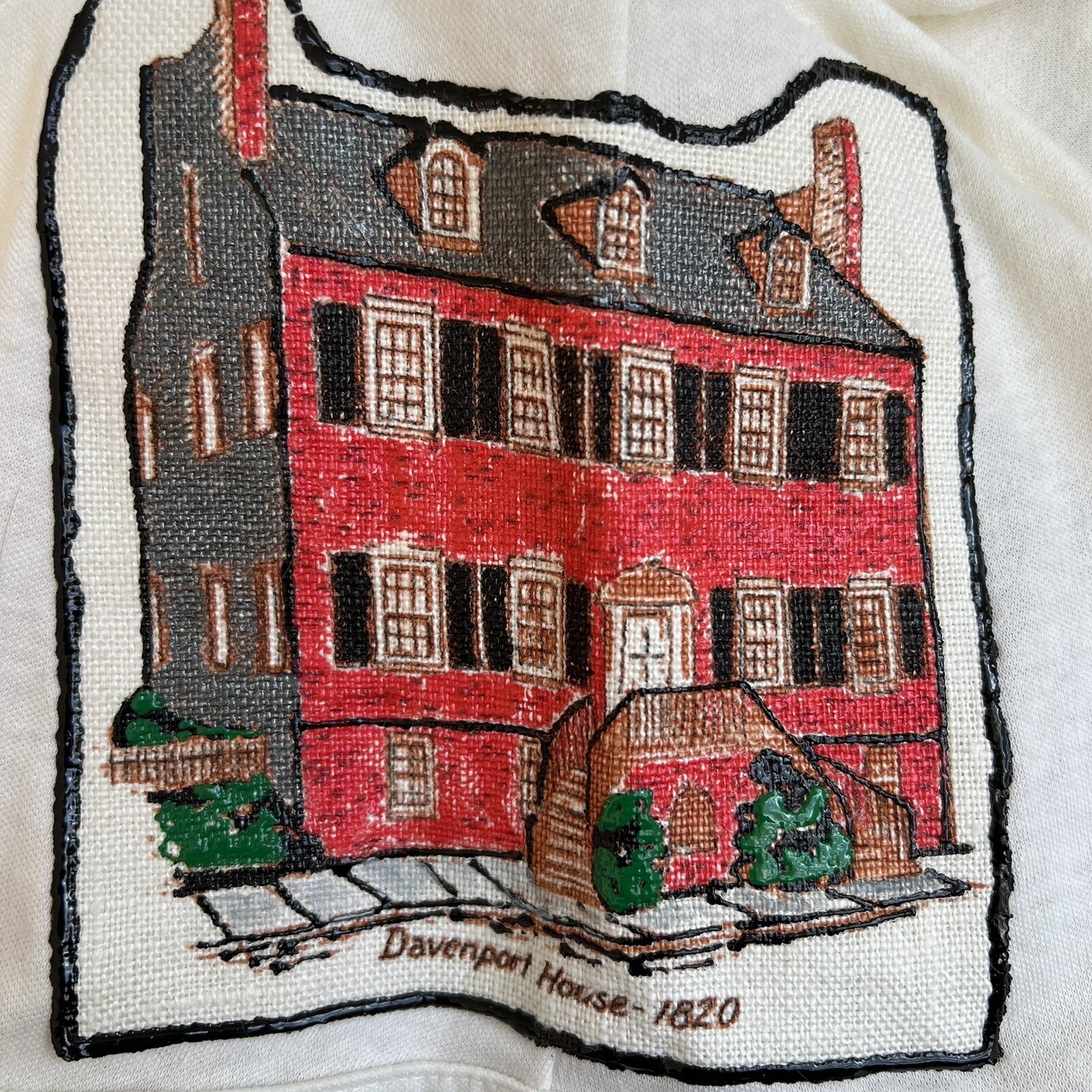 Vintage Savannah Georgia Historic Homes Handmade Circle Skirt Novelty 1990s