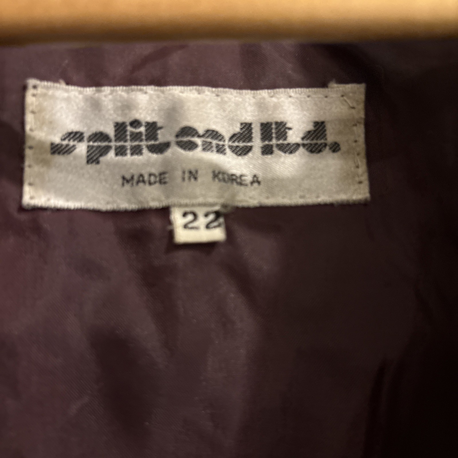 Vintage Split End Ltd Women’s Leather Jacket sz 22 brick red/Burgundy 2 button