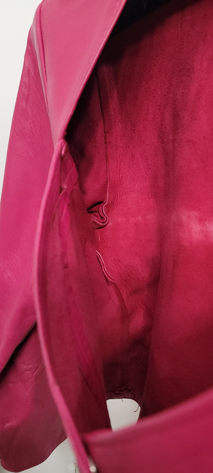 FIRENZE SANTA BARBARA Vintage Pink Soft Calf Leather Jacket Top – Size S