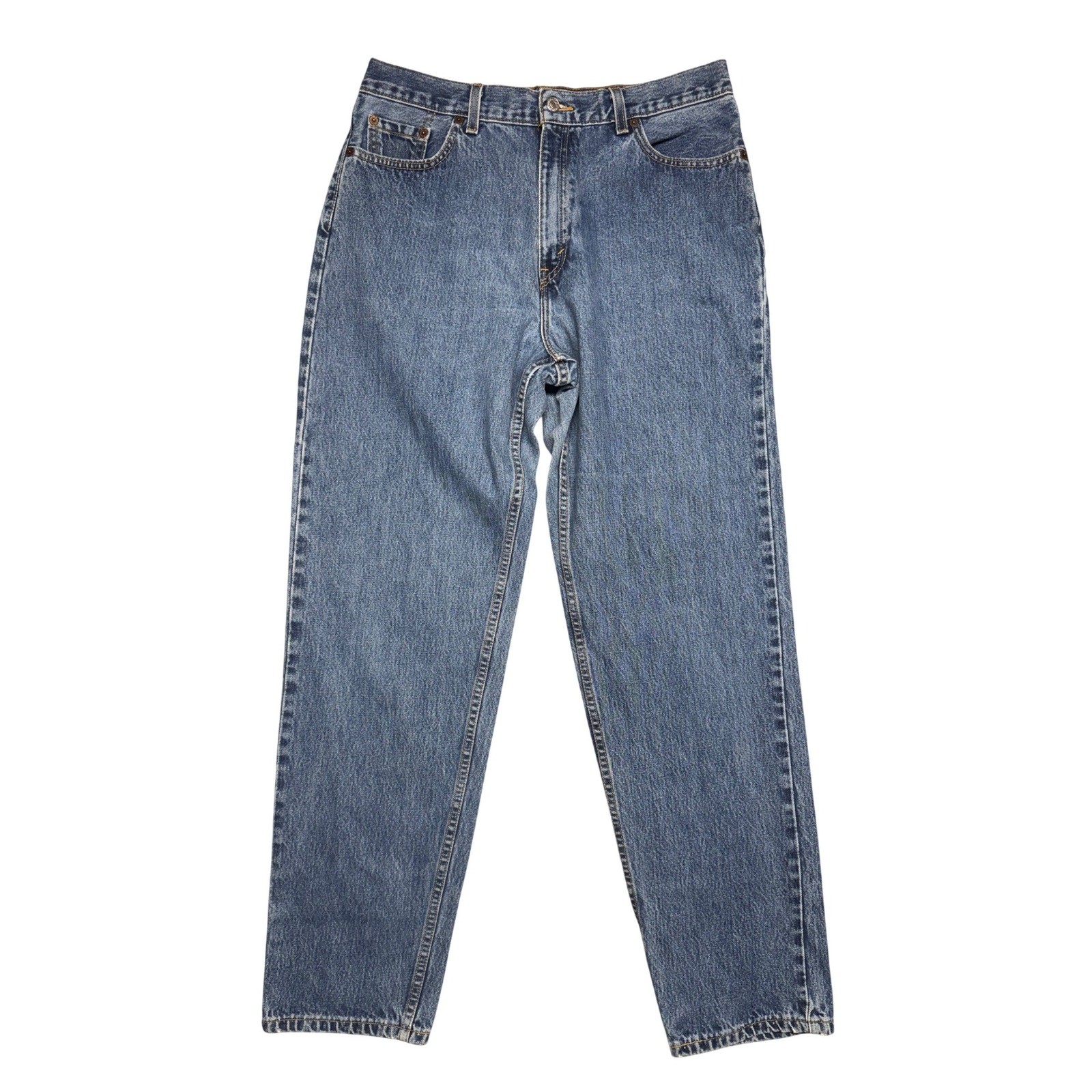 Vintage Levis 560 Loose Fit Straight Leg Jeans Blue USA 14 Mis L 34×33 High Rise