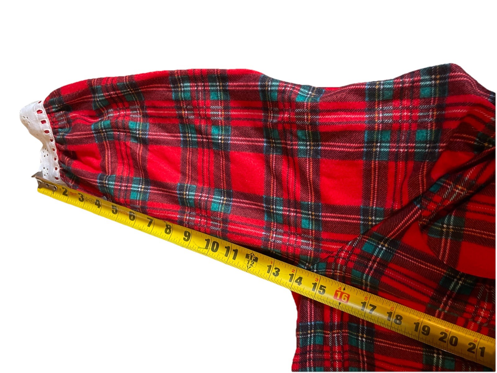 Vintage Lorraine Nightgown Red Plaid Soft Polyester Cute Holiday Christmas Small