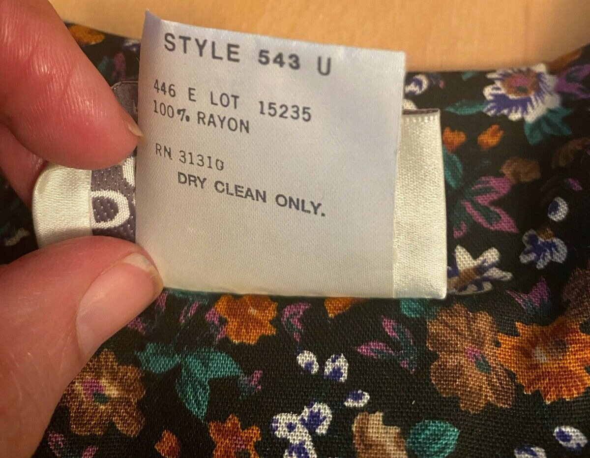 VINTAGE PAQUETTE PETITE BYER COMPANY DRESS WOMENS SZ 12 P USA MADE FLORAL MIDI