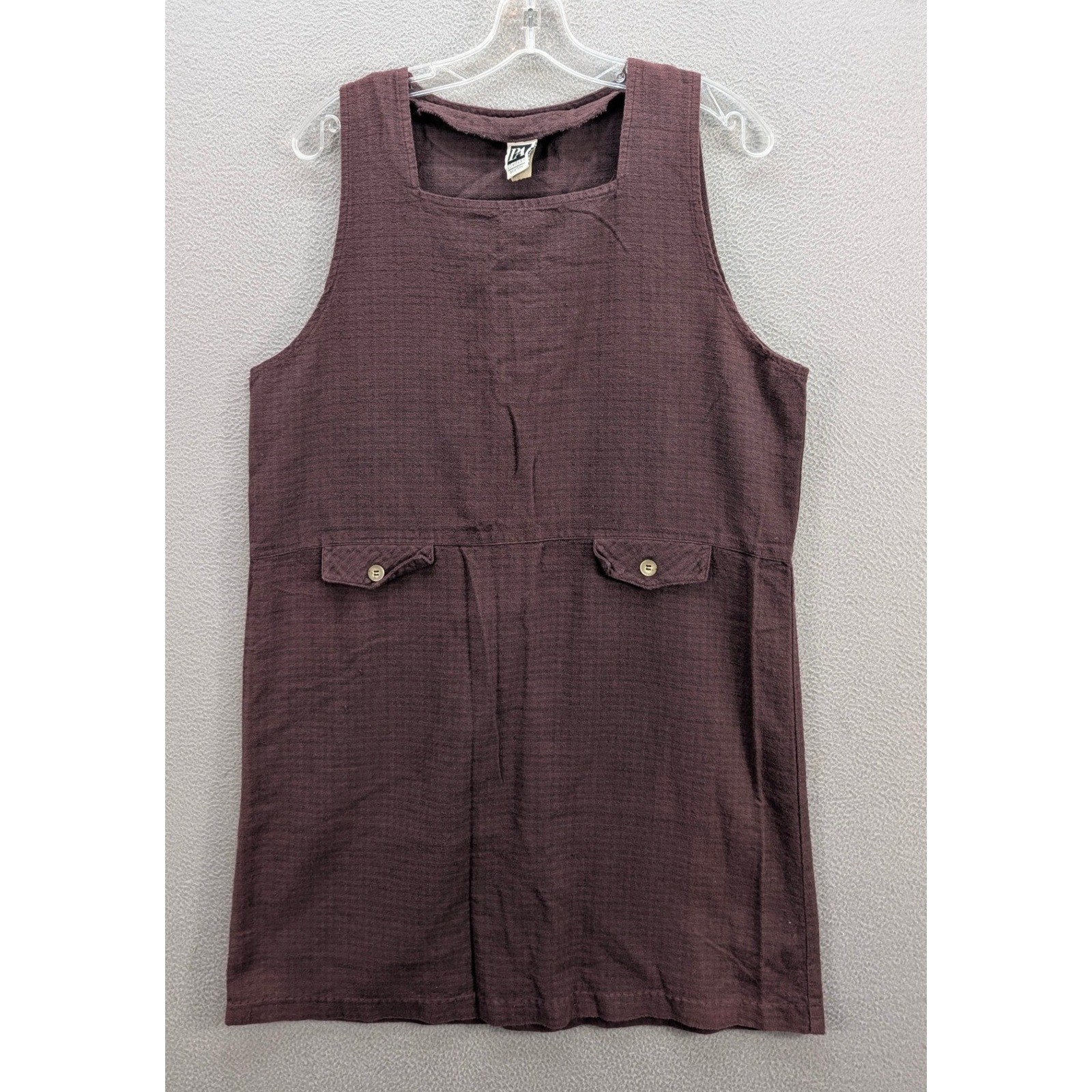 Vintage PA Company Boston Hand Dyed Preshrunk Cotton Dress Plum Size M/L USA