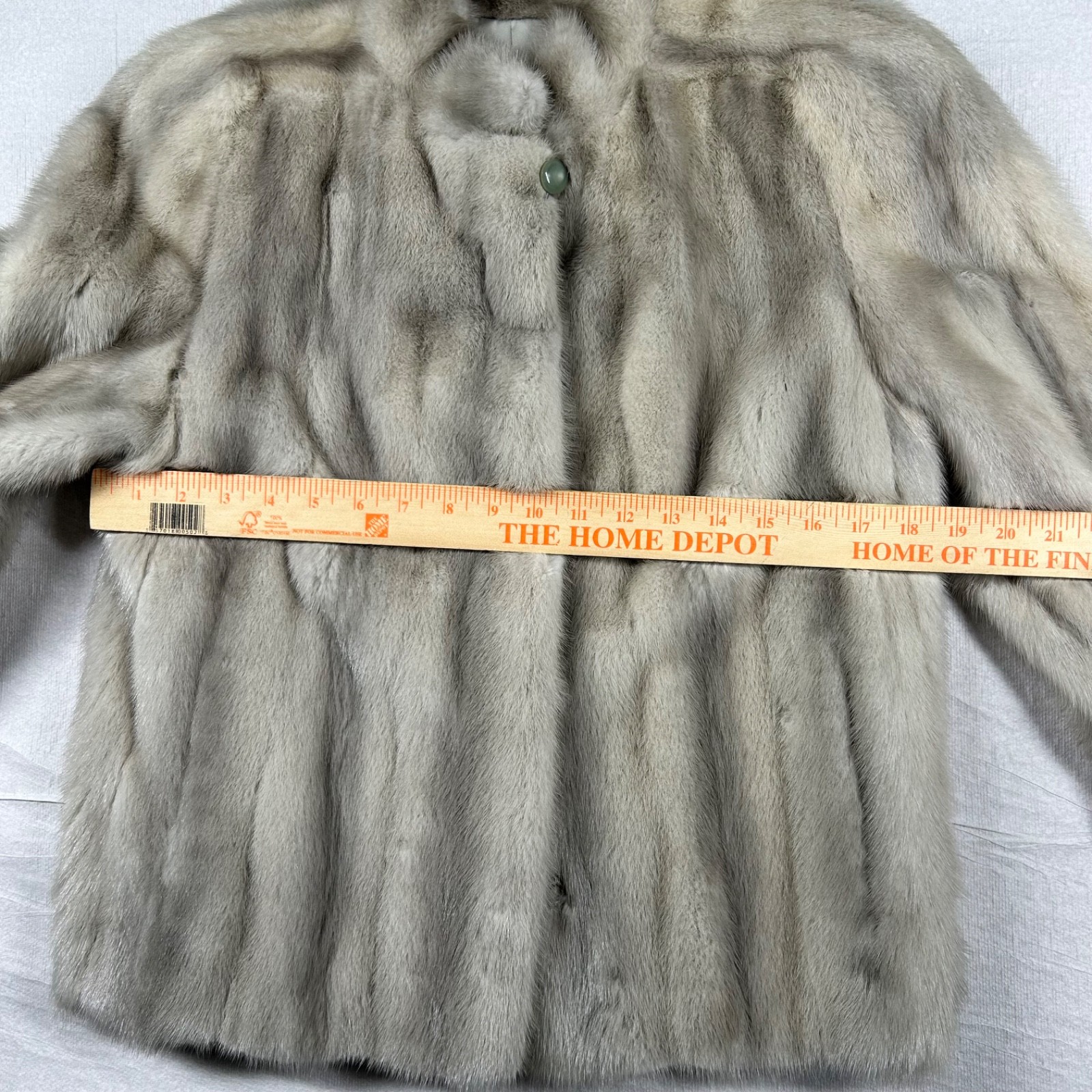 Vtg Christie Brothers Natural Cerulean Mink Jacket Gray Sapphire Fur 80s Mob Lux