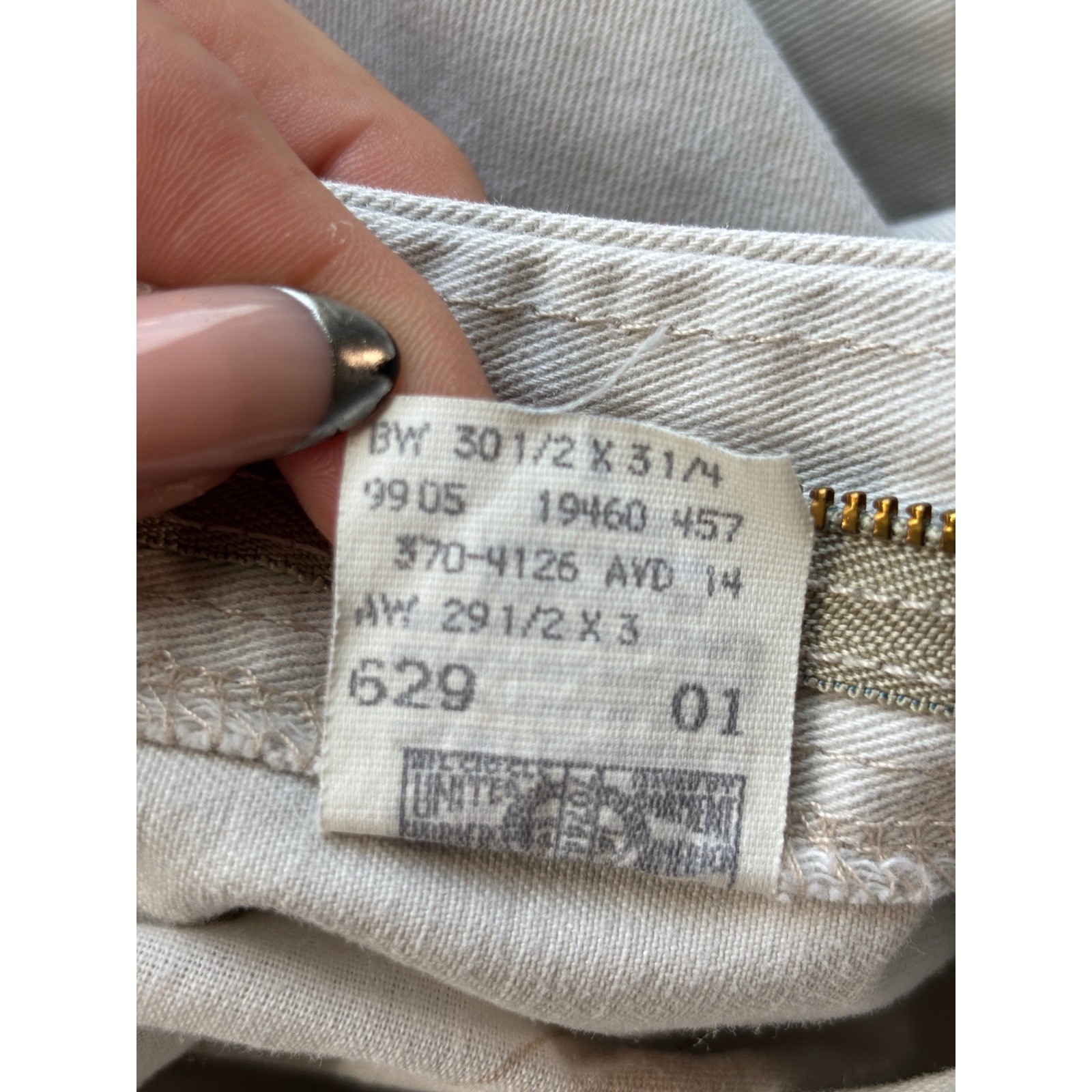 Vintage Lee Dungarees Cant Bust Em Khaki Shorts Women 7/28 High Rise Made in USA