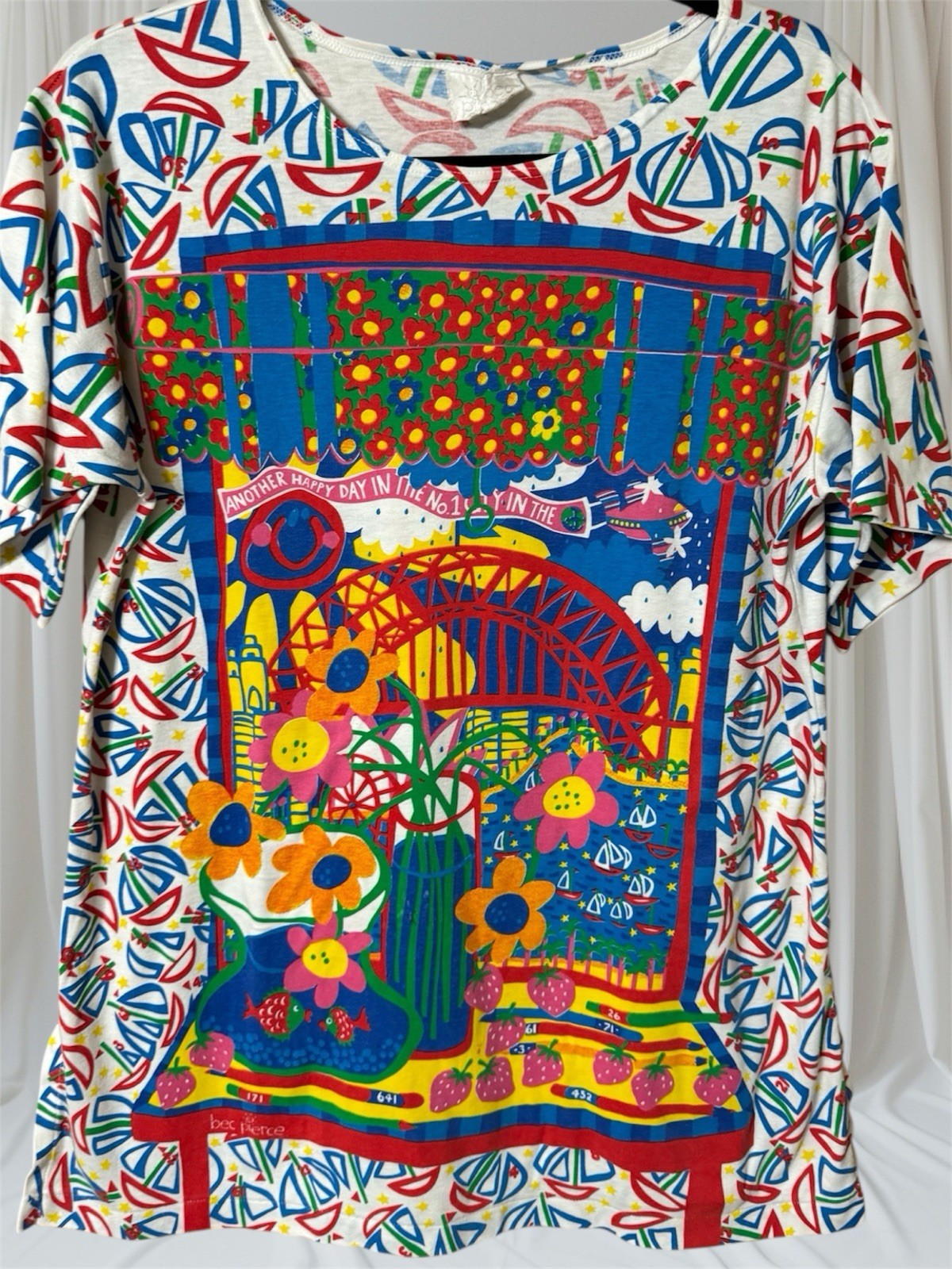 BEC PIERCE VTG TEE SHIRT Sydney Harbour Brights Collector Item Rare Womens L