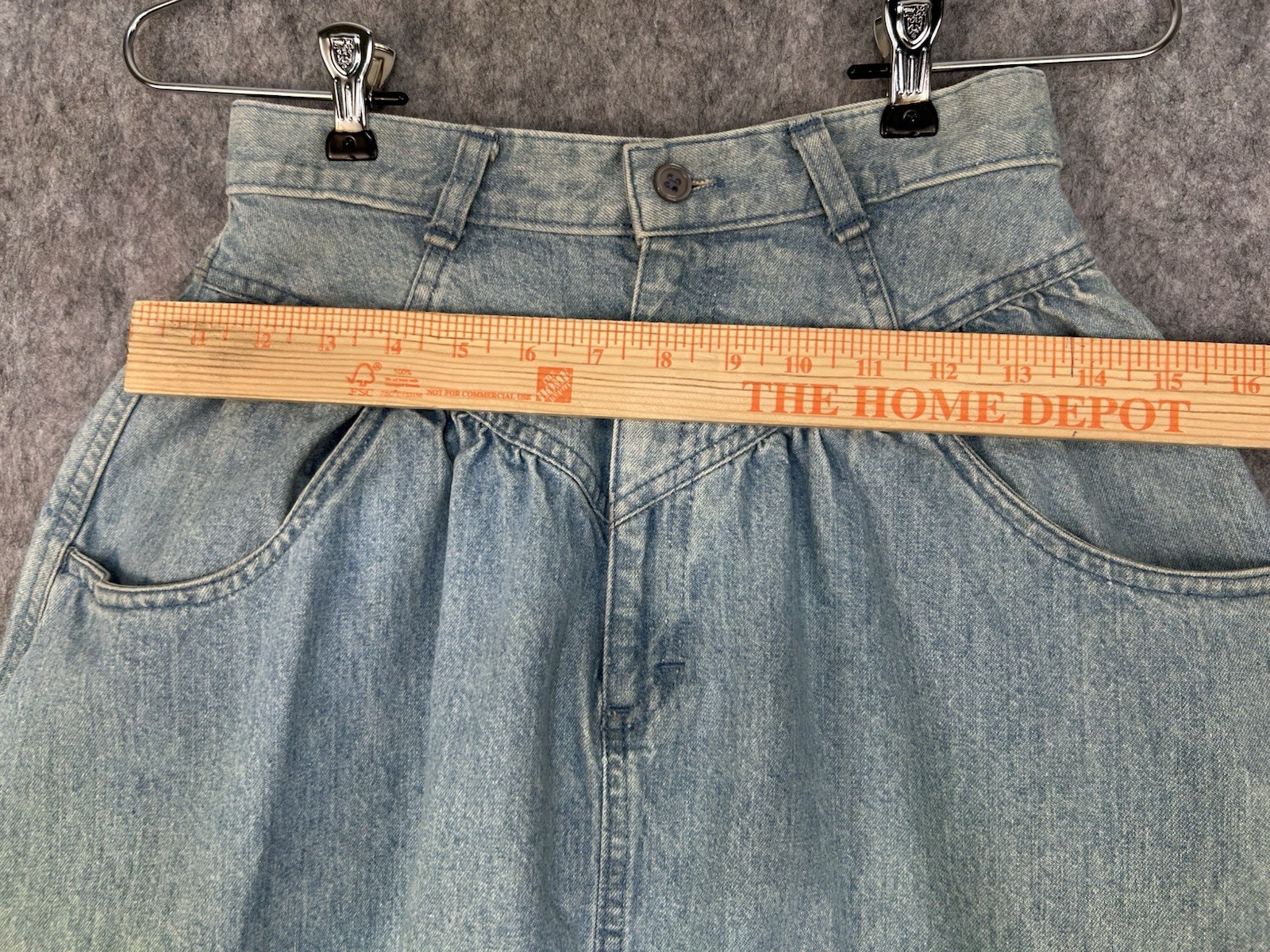 VTG Venezia Women’s Skirt Blue Jean Denim Long 100% Country Western Junior 5