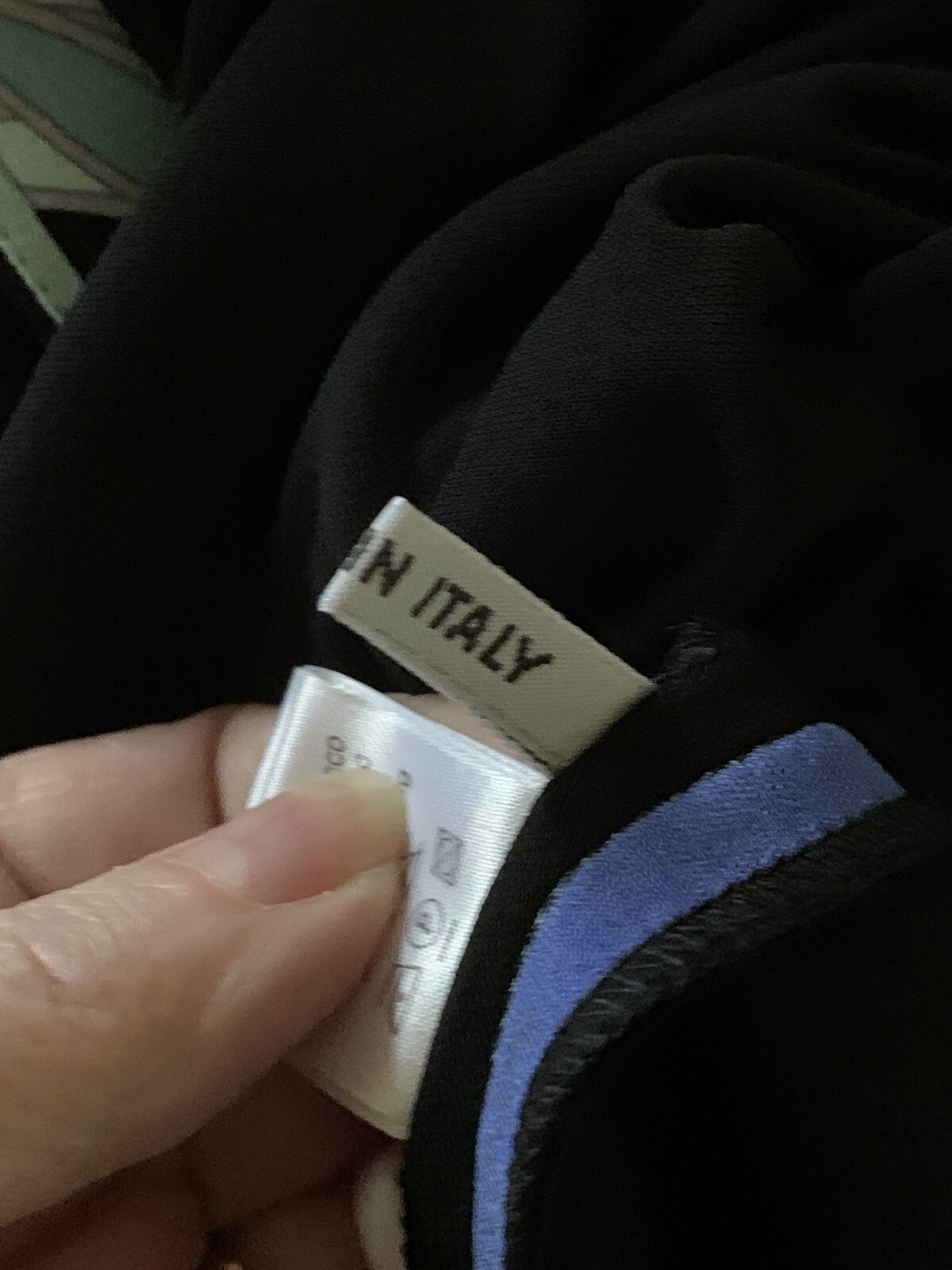 Vintage Leonard Paris Black Jersey Knit Dress With Silk Logo Trim, Sz 38 / US 6