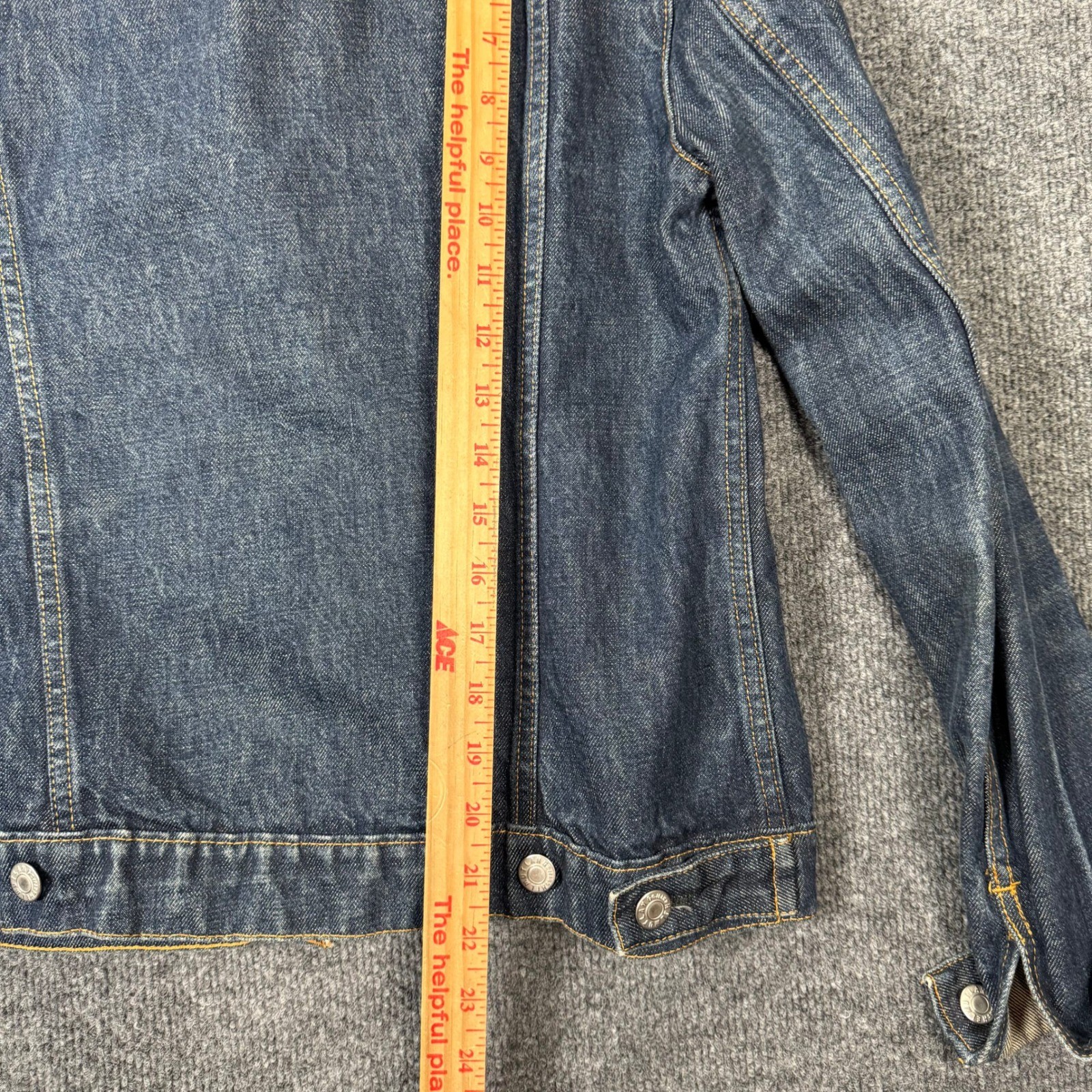 Vintage 90s Helmut Lang Classic Denim Jacket Made in Italy Blue Trucker Sz 44 M