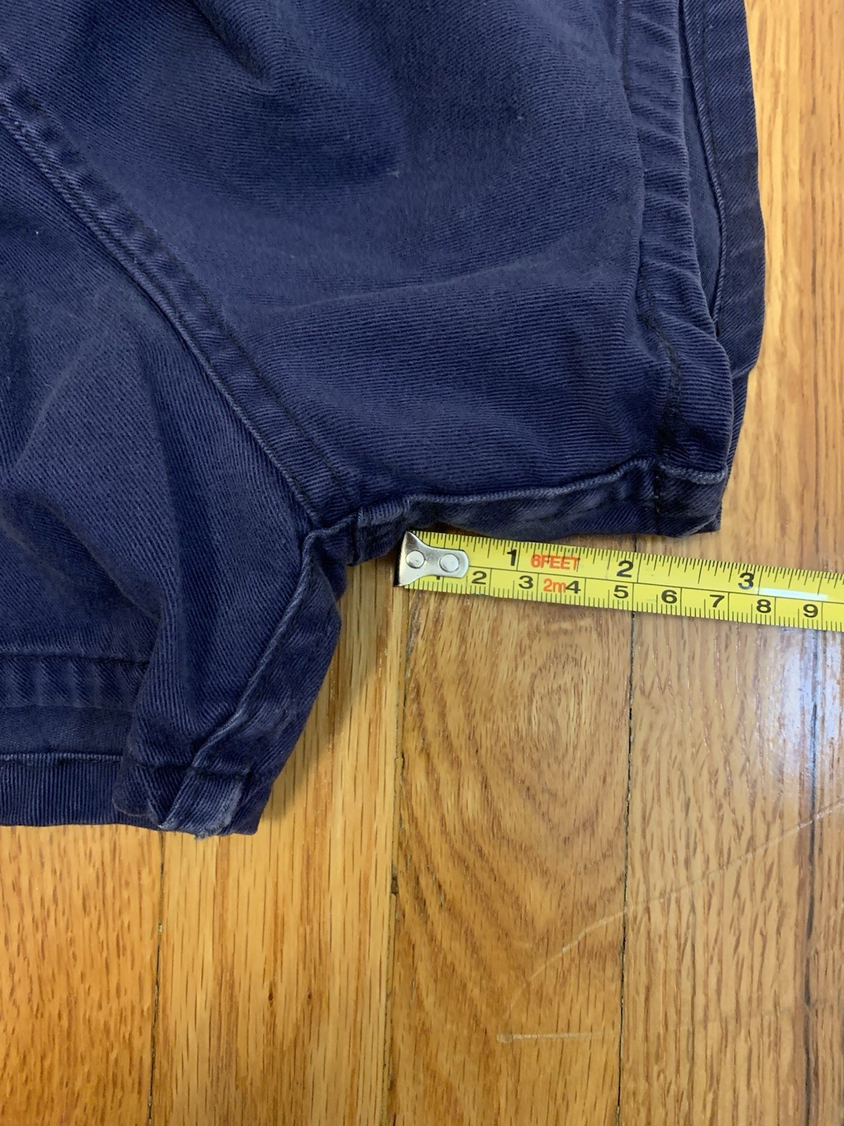Vintage 50s/ 60s Cotton Twill Gymnast Mini Shorts Navy Elastic Waist Small