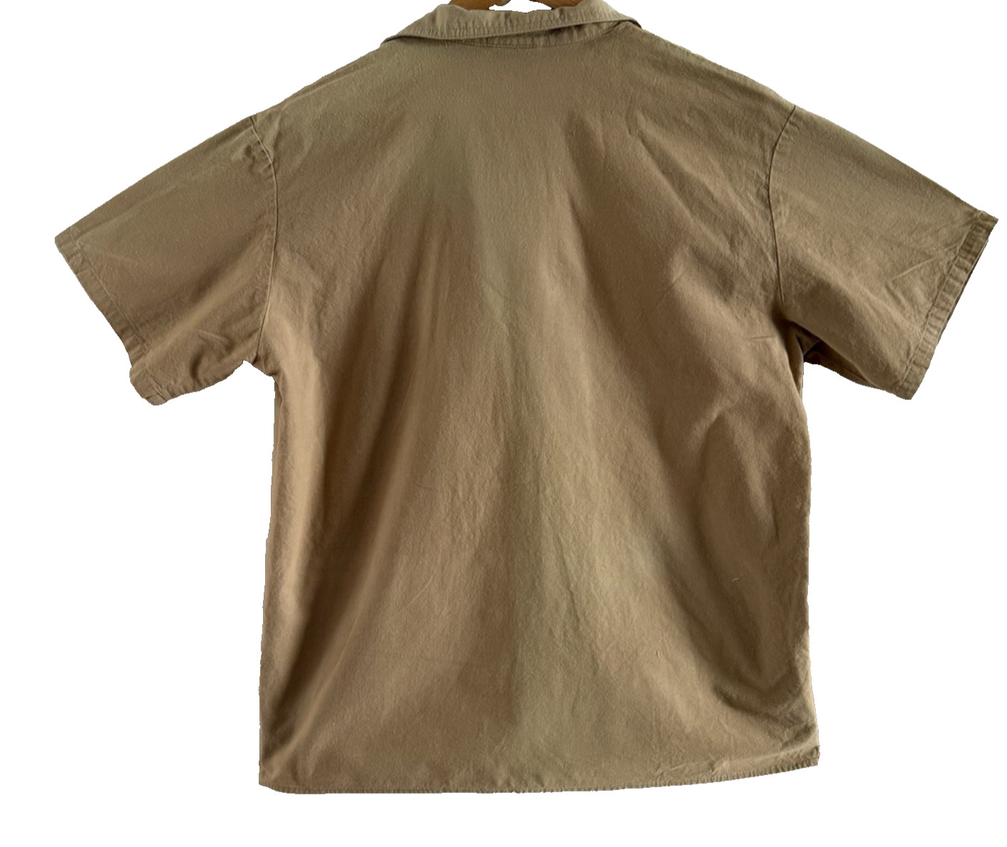 Vintage 1990’s Produce Co. USA All Cotton Brown/Olive Buttoned S/S Shirt, Medium