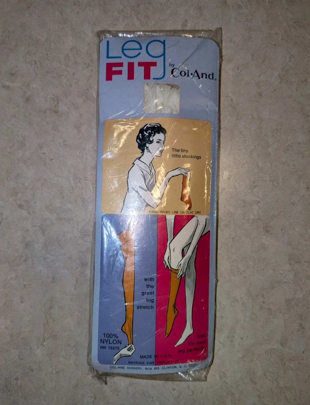 Vintage NOS 1960s White Nylon Stockings Leg Fit USA Extra Tall 11.5–12 Heel Toe