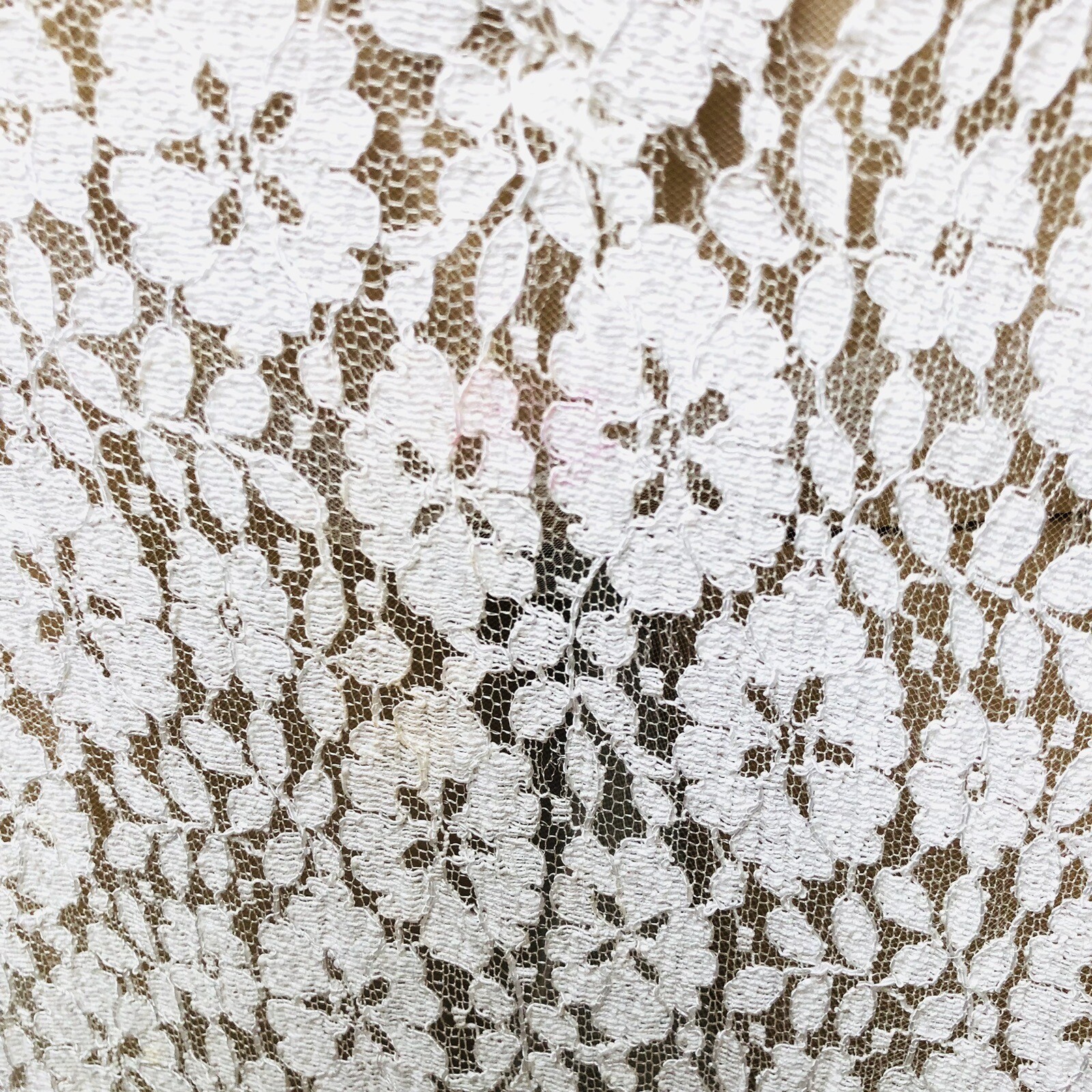 Vintage 30s White Lace Nightgown Gown Dress Sheer Sleeveless Lingerie Repair