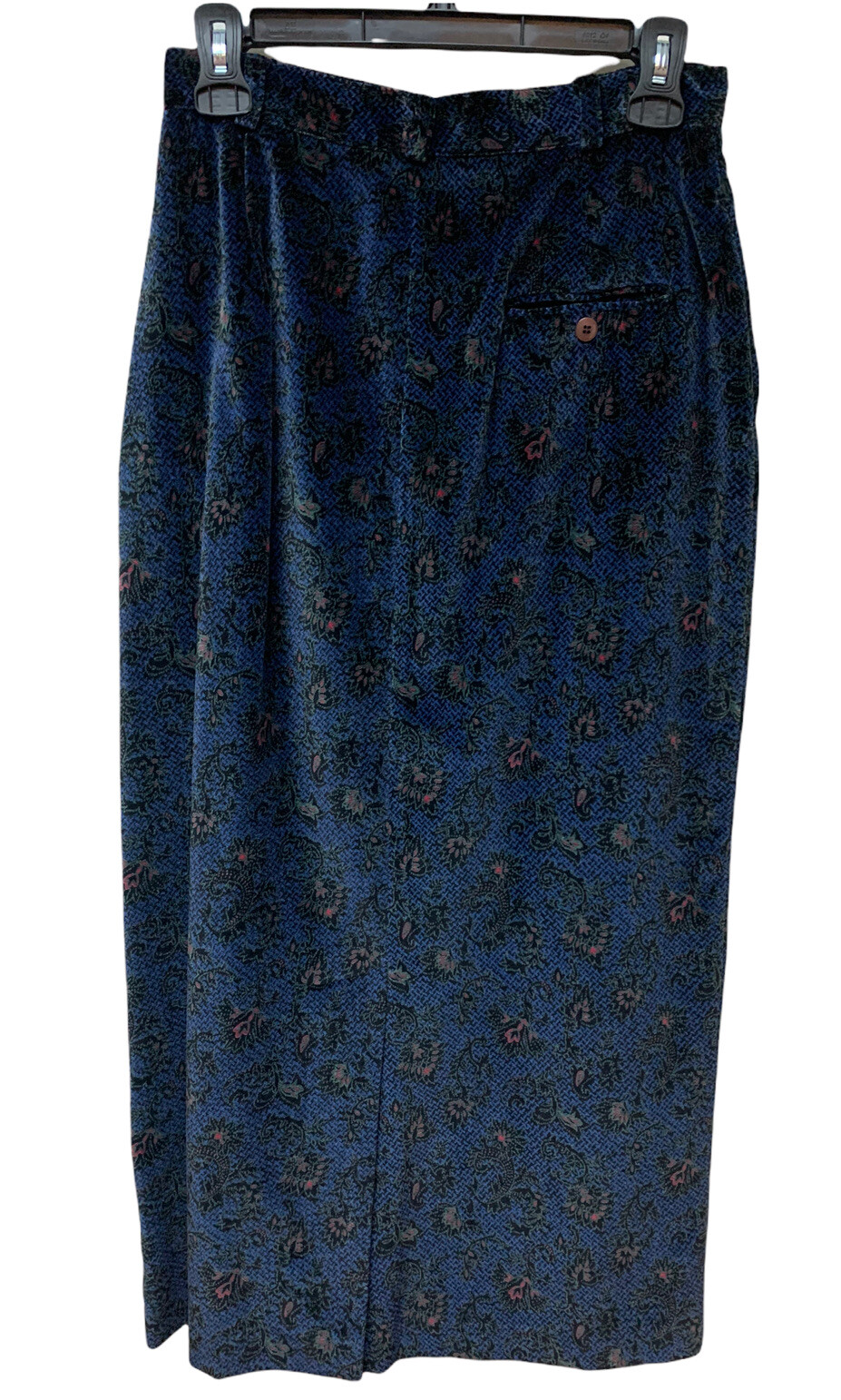 Vintage Breeches Long Modest Pencil Skirt Crushed Velvet Women’s 27″ Made USA
