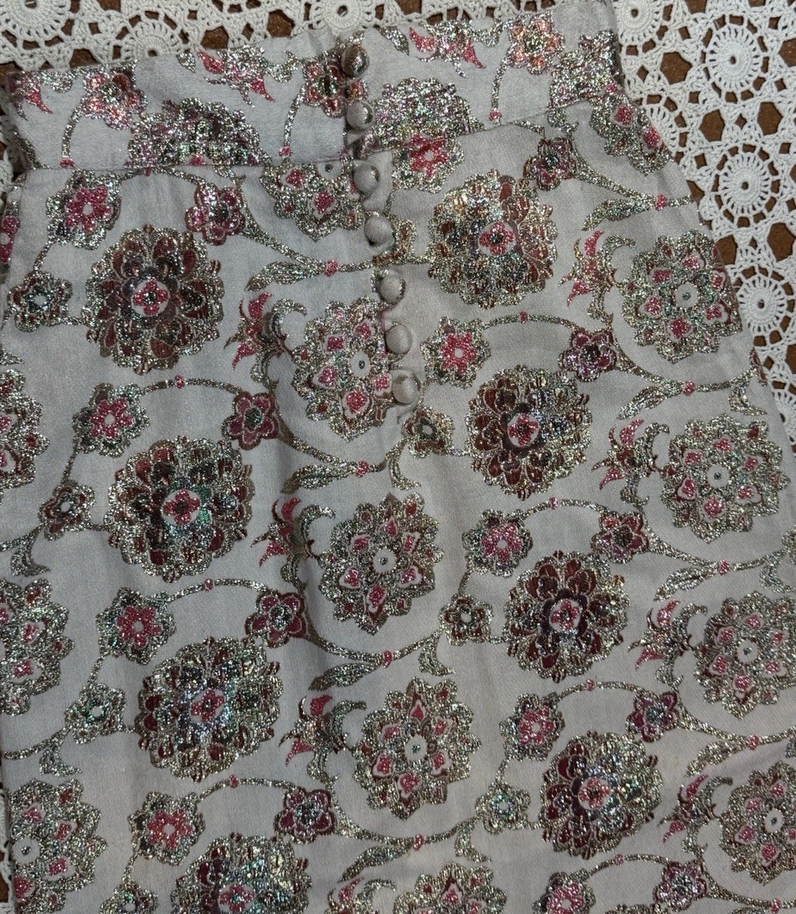 VTG 60s 70s Alice Of California Floral Maxi Skirt Boho Classic Intricate Design