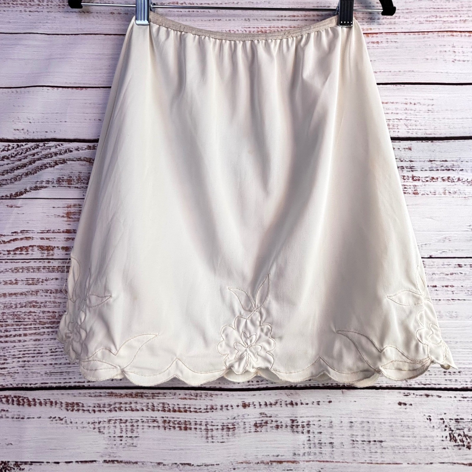 Coquette Cottagecore Vintage Mini Half Slip M Avian Medium Ivory Nylon