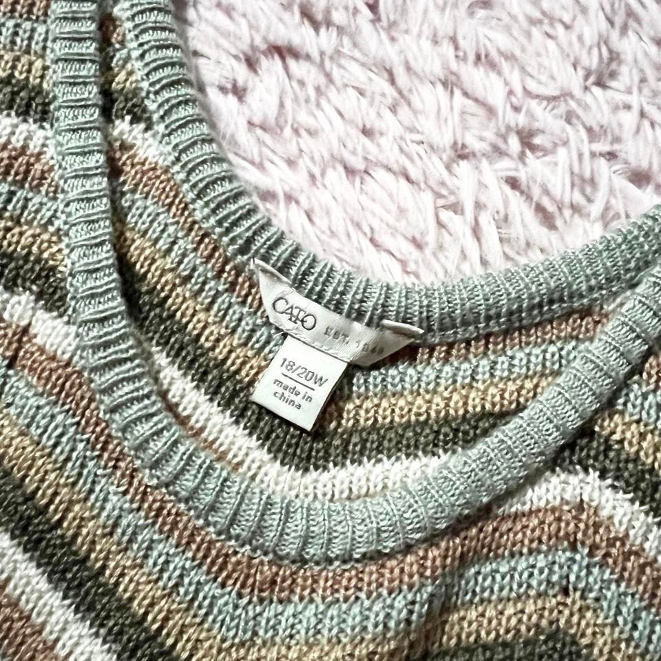 Boho Cottage Core Chevron Knit Hippie Dress Womens 18 Granola Indie Earthy Soft