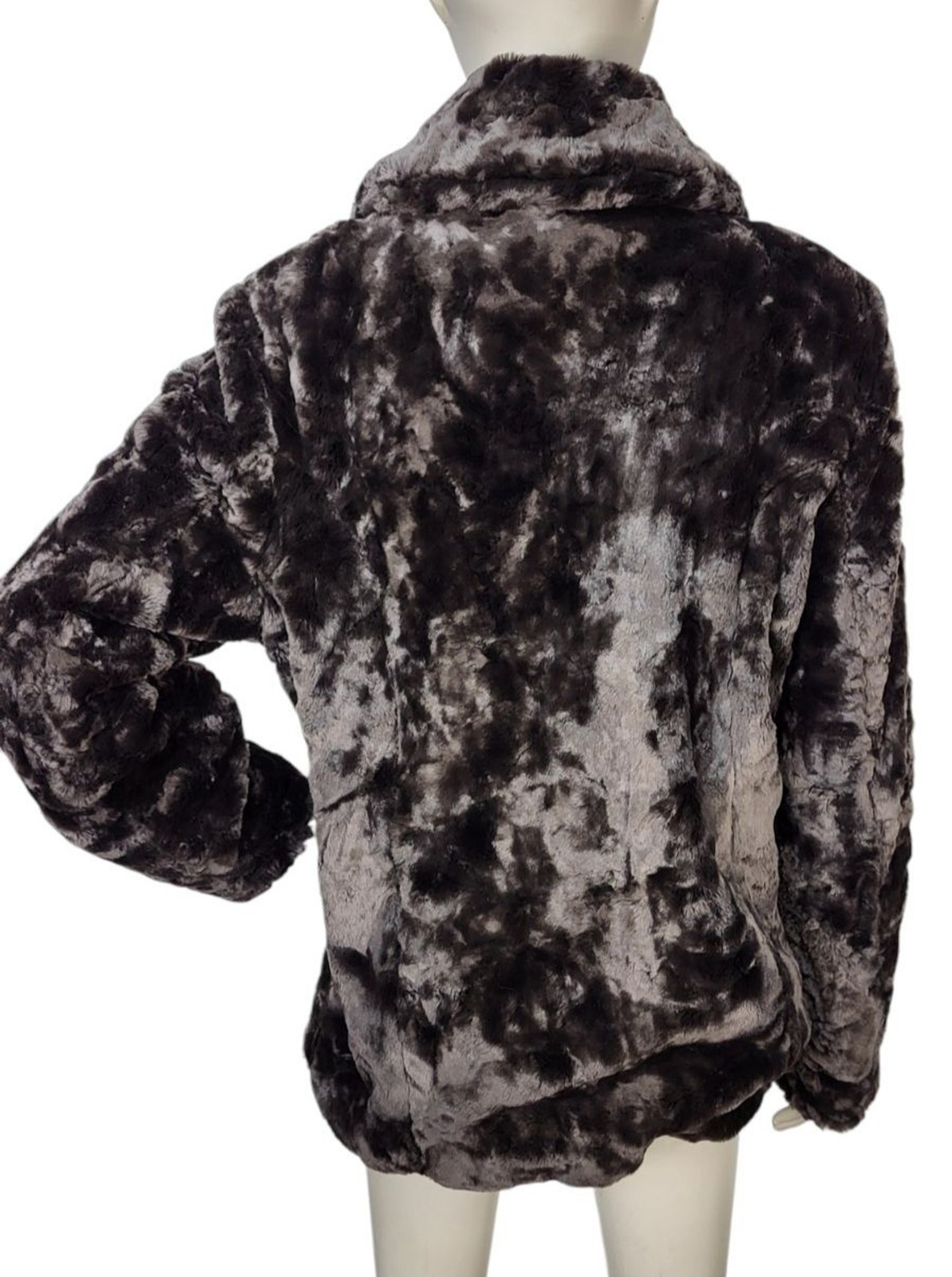 Vintage 90s Y2K Coldwater Creek Faux Fur Teddy Bear Mob Wife Coat Size Small NEW